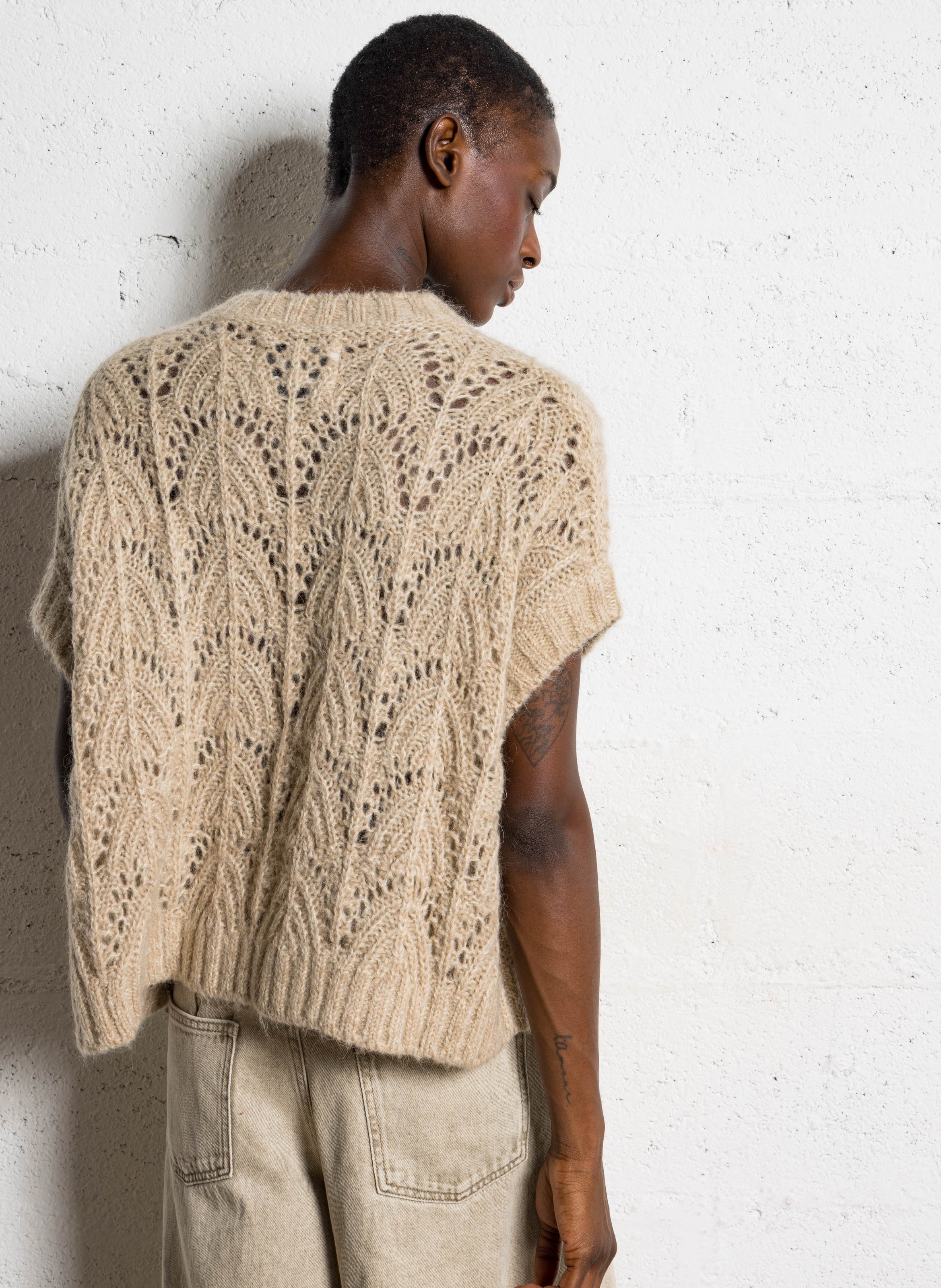 T-shirt met korte mouwen, ronde hals, effen BELLEROSE Grijs