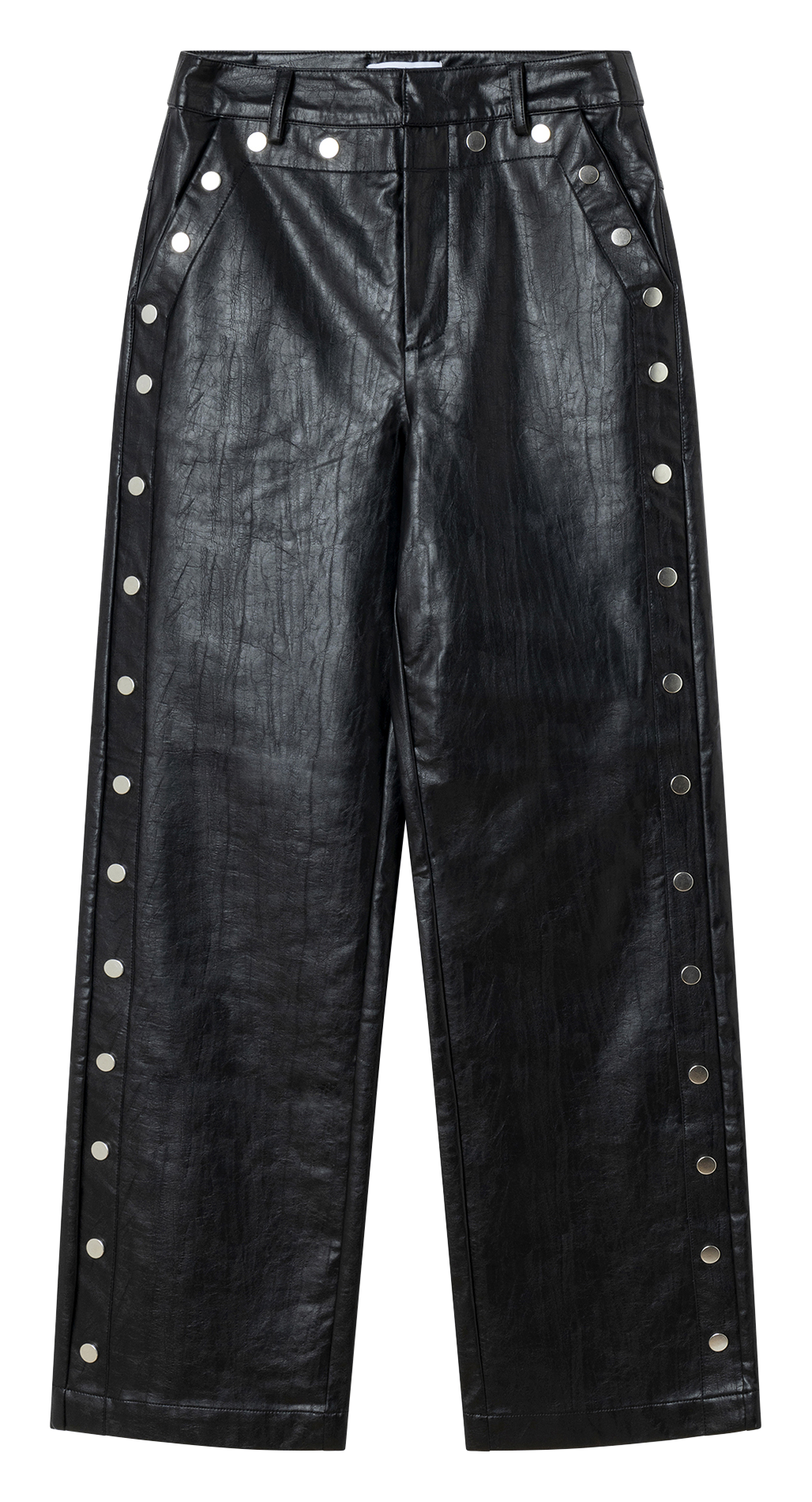 Leather-effect straight-leg pants LAAGAM Black