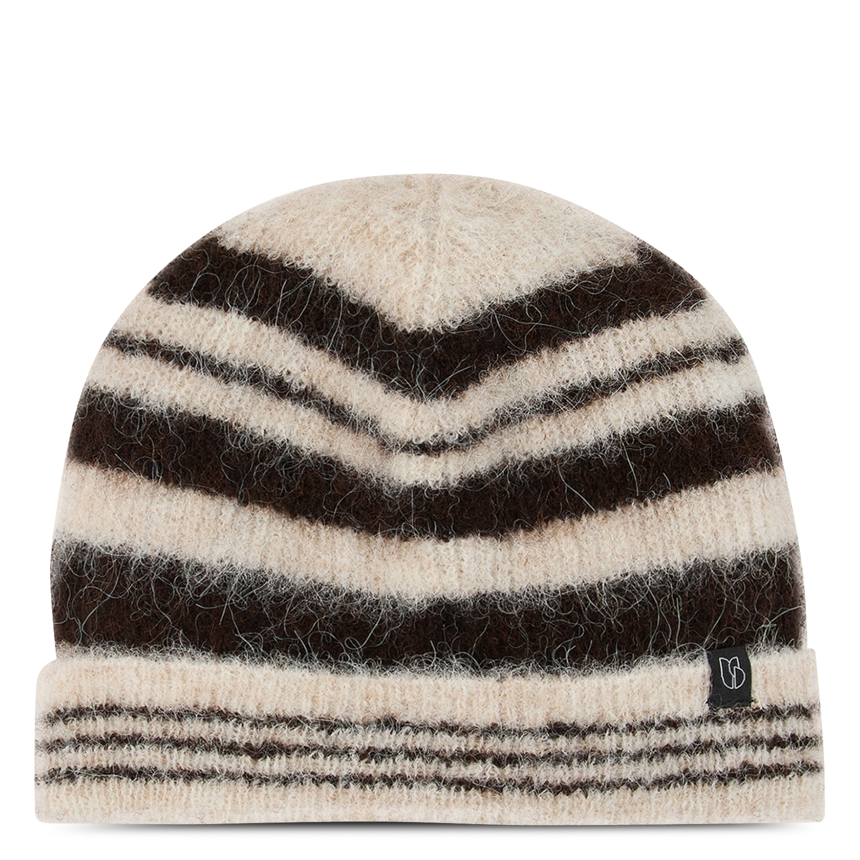 Screen-printed wool-blend hat BA&SH Brown