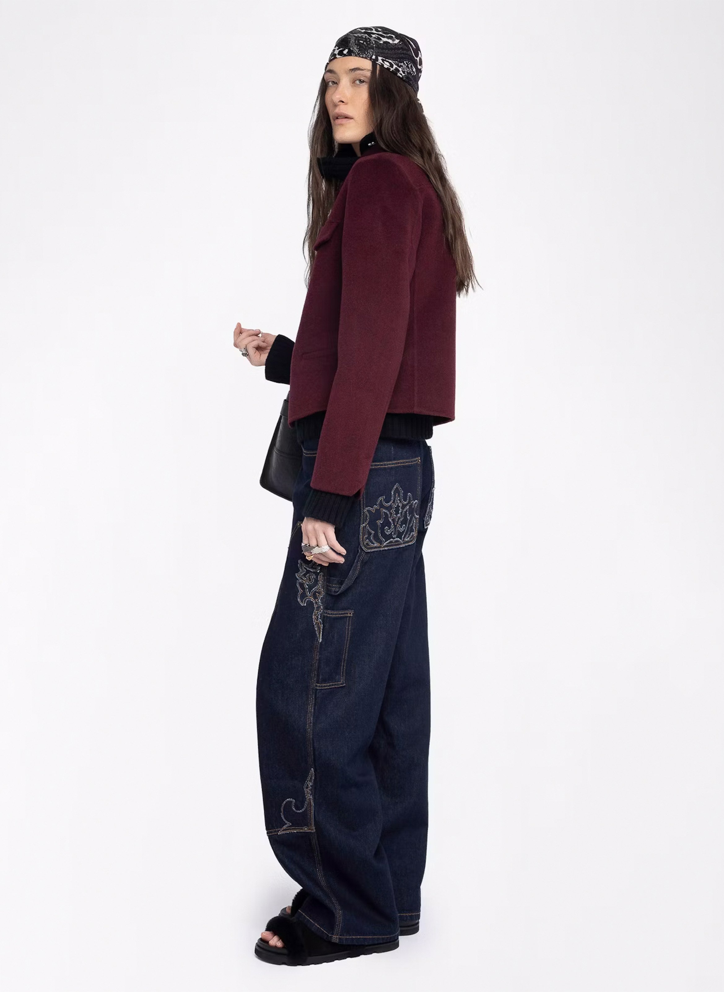 Blouson col classique en laine mélangée ZADIG&VOLTAIRE Violet