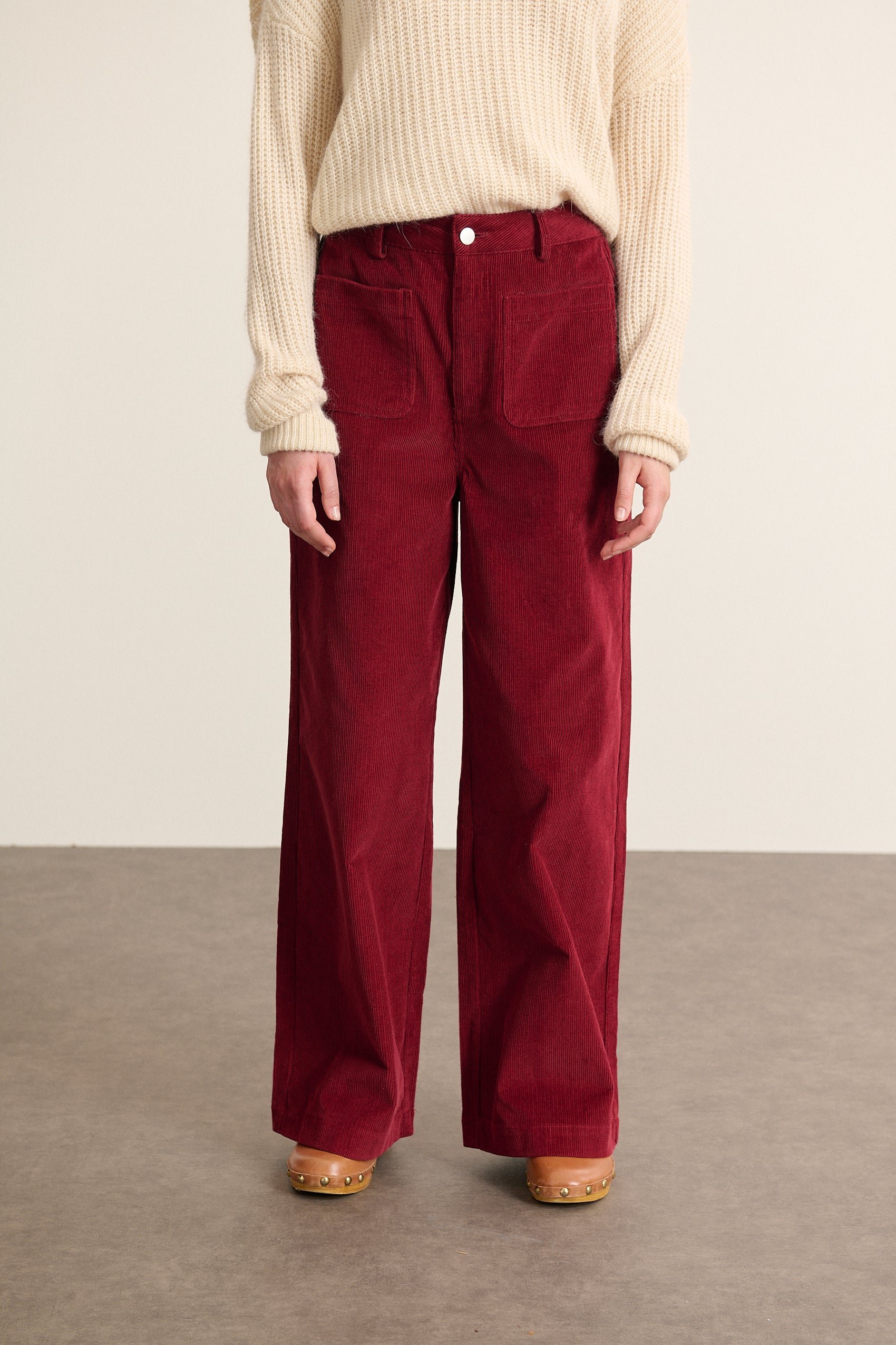 Corduroy carrot pants GARANCE PARIS Red