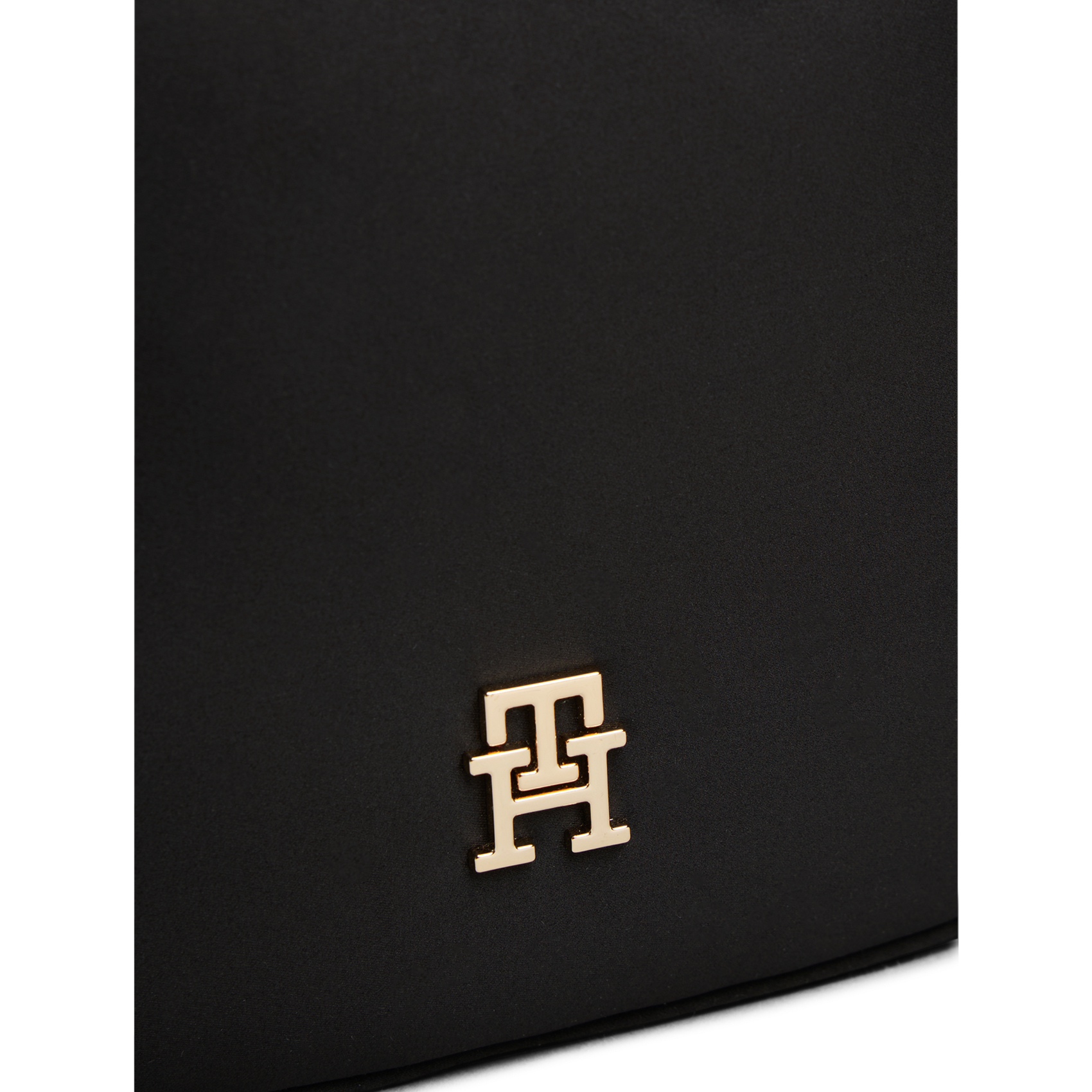 Satin hobo bag with bracelet handle TOMMY HILFIGER Black