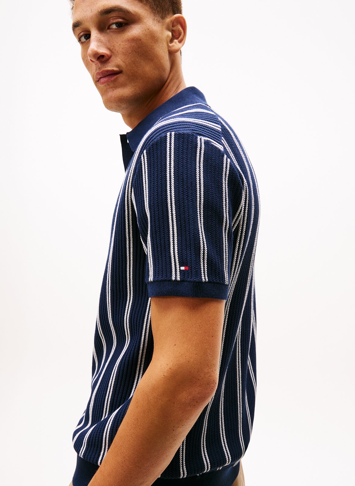 Polo regular-fit en coton bio TOMMY HILFIGER Bleu