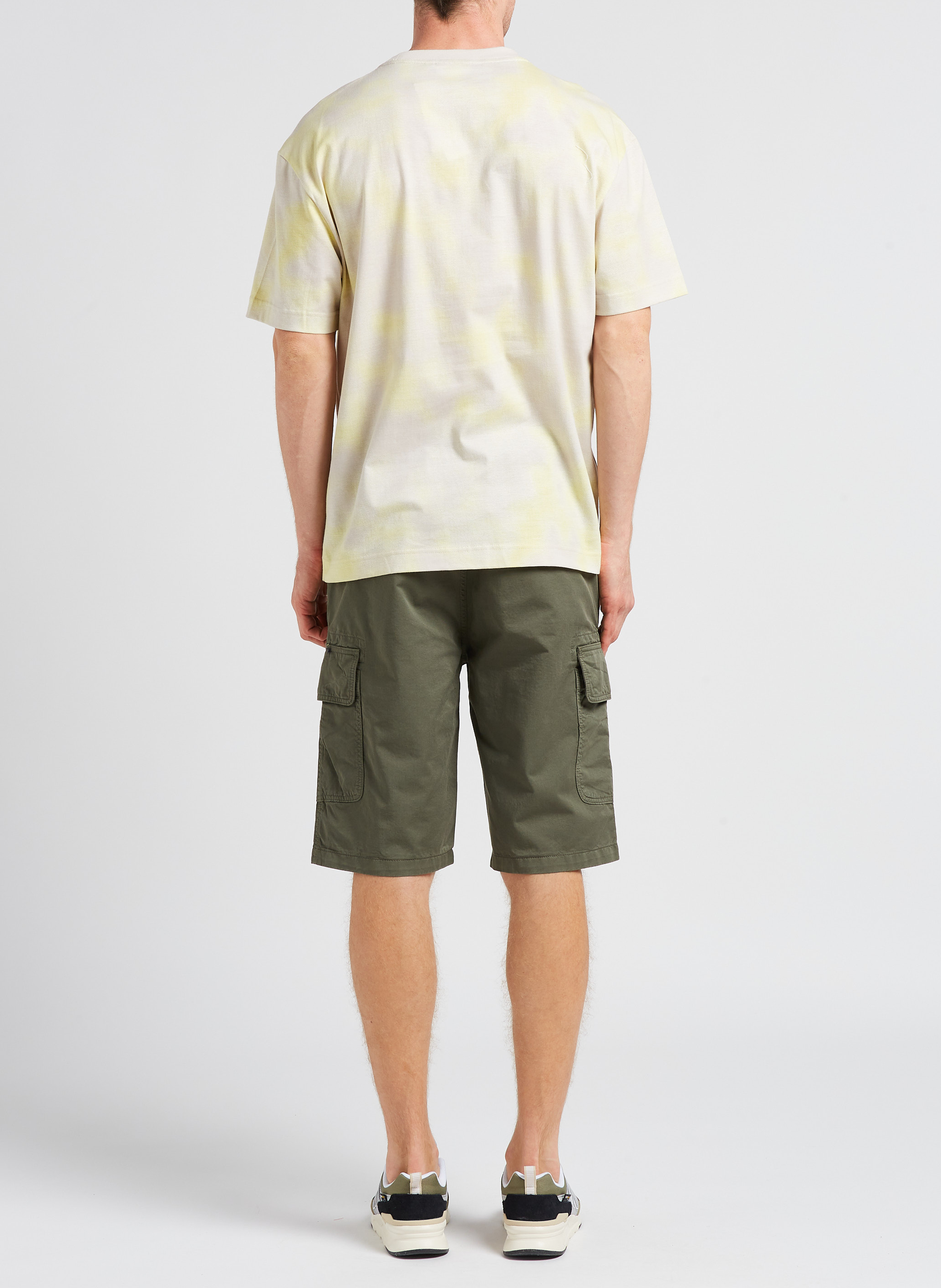 T-shirt van biokatoen met print CALVIN KLEIN Geel