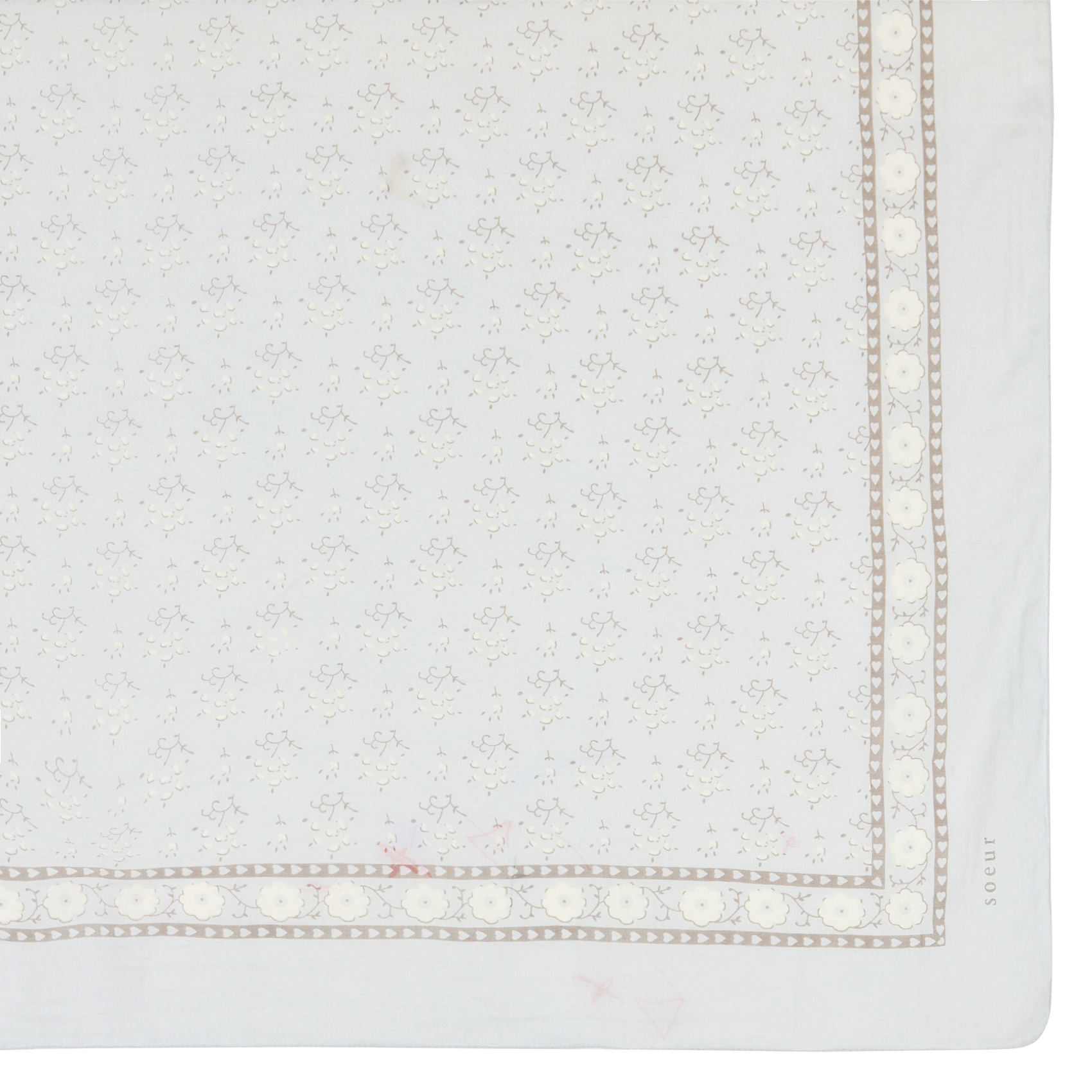 Foulard carré imprimé en coton SOEUR