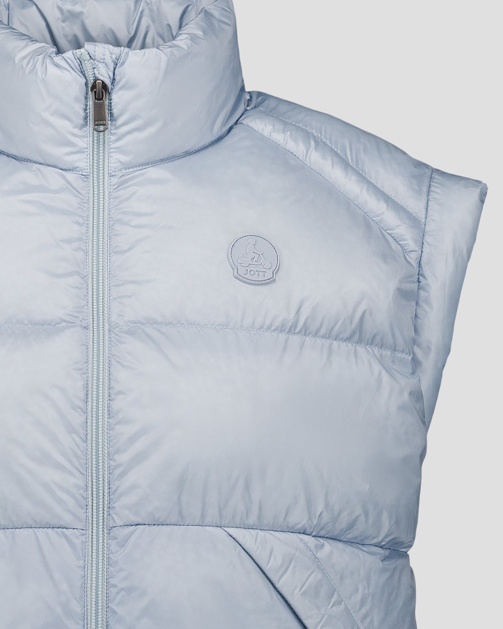 Oversized short sleeveless puffer jacket Lyna JOTT Blue