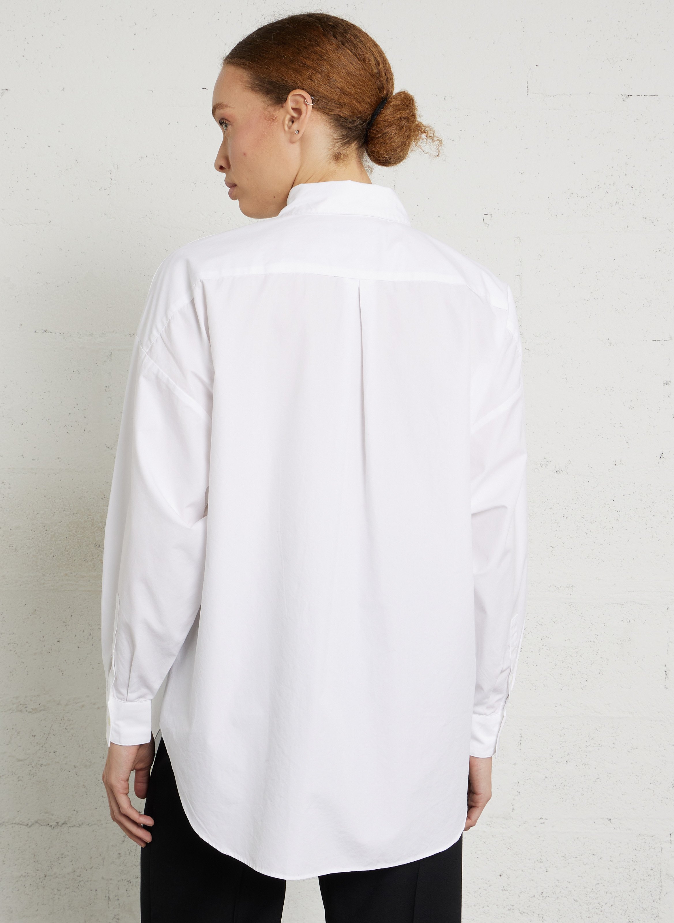 Katoenen oversized blouse BELLEROSE Wit