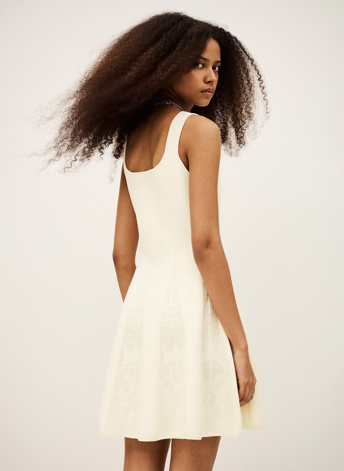 Robe courte col caré BA&SH Beige