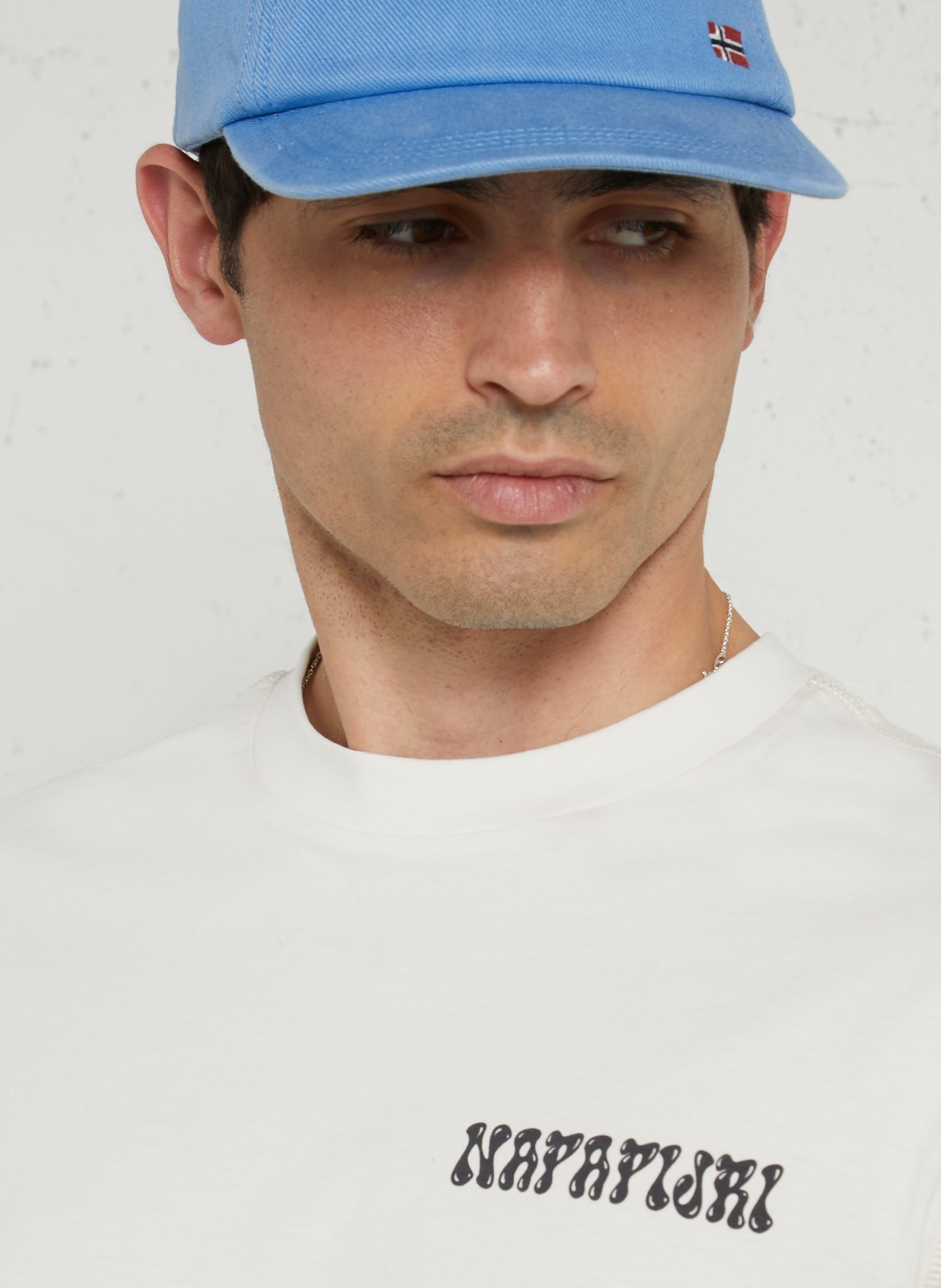 Straight screen-printed cotton T-shirt NAPAPIJRI White