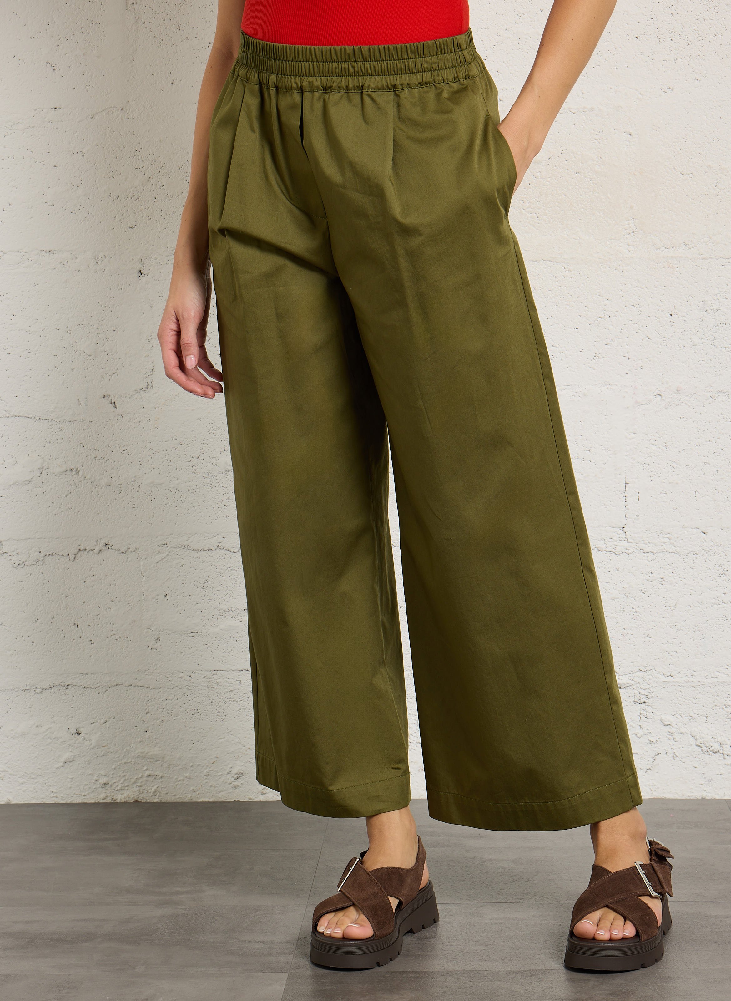 Pantalon large en coton MAX MARA WEEK END