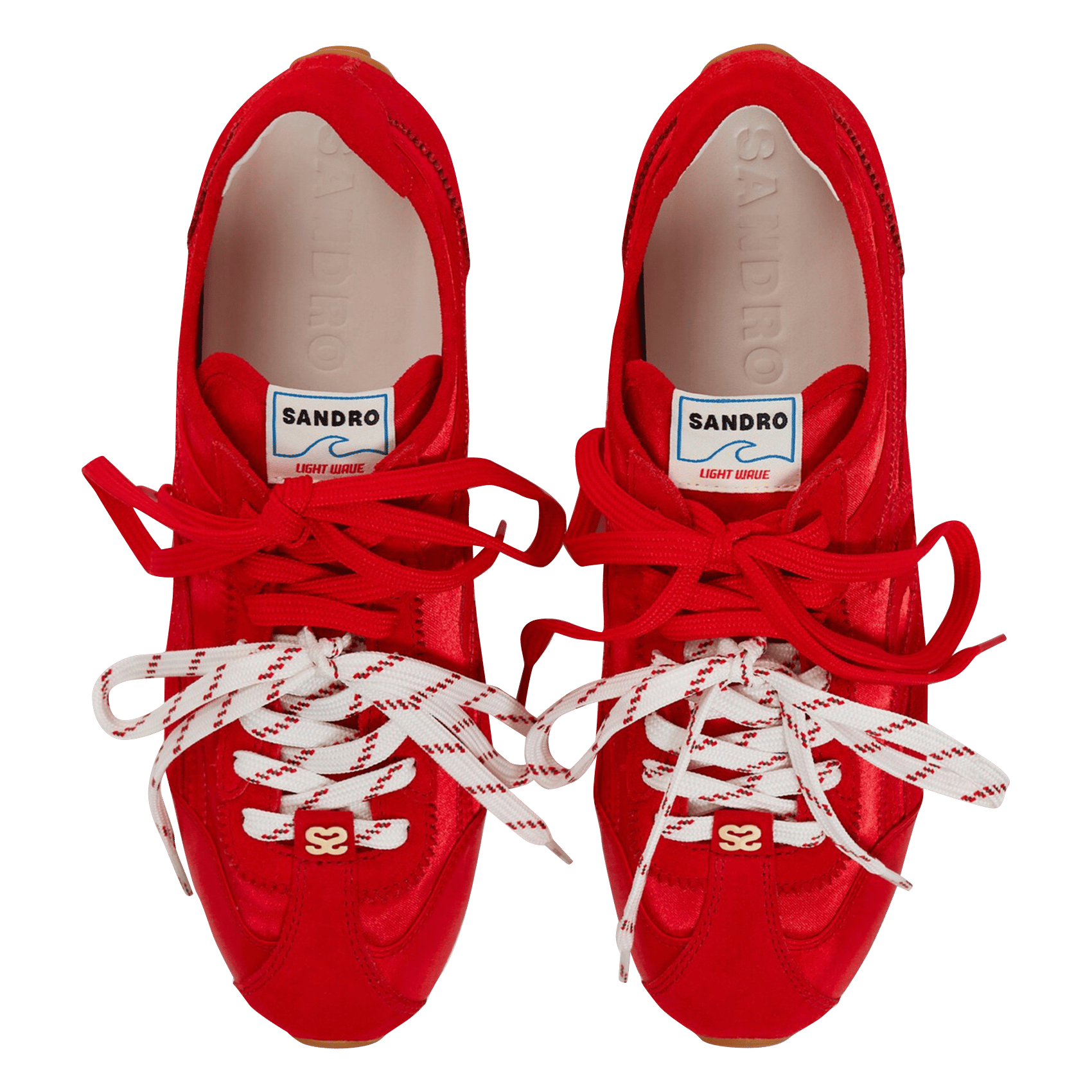 Low-top lace-up sneakers SANDRO Red