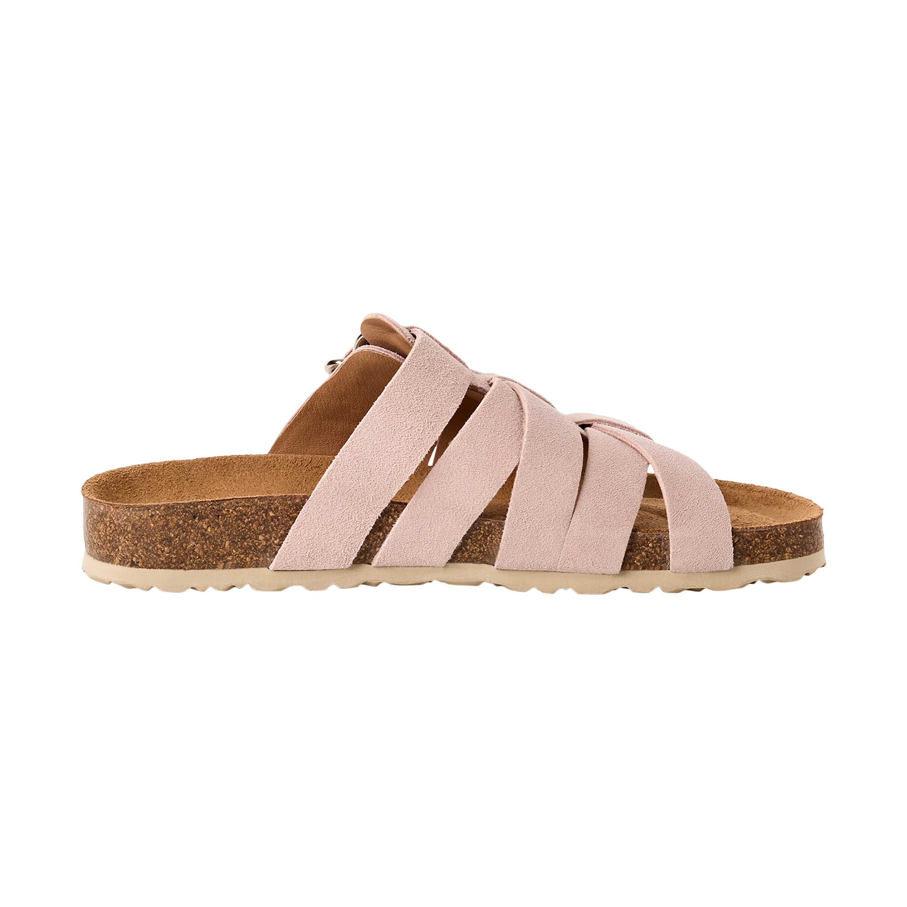 Flat leather sandals TAMARIS Pink
