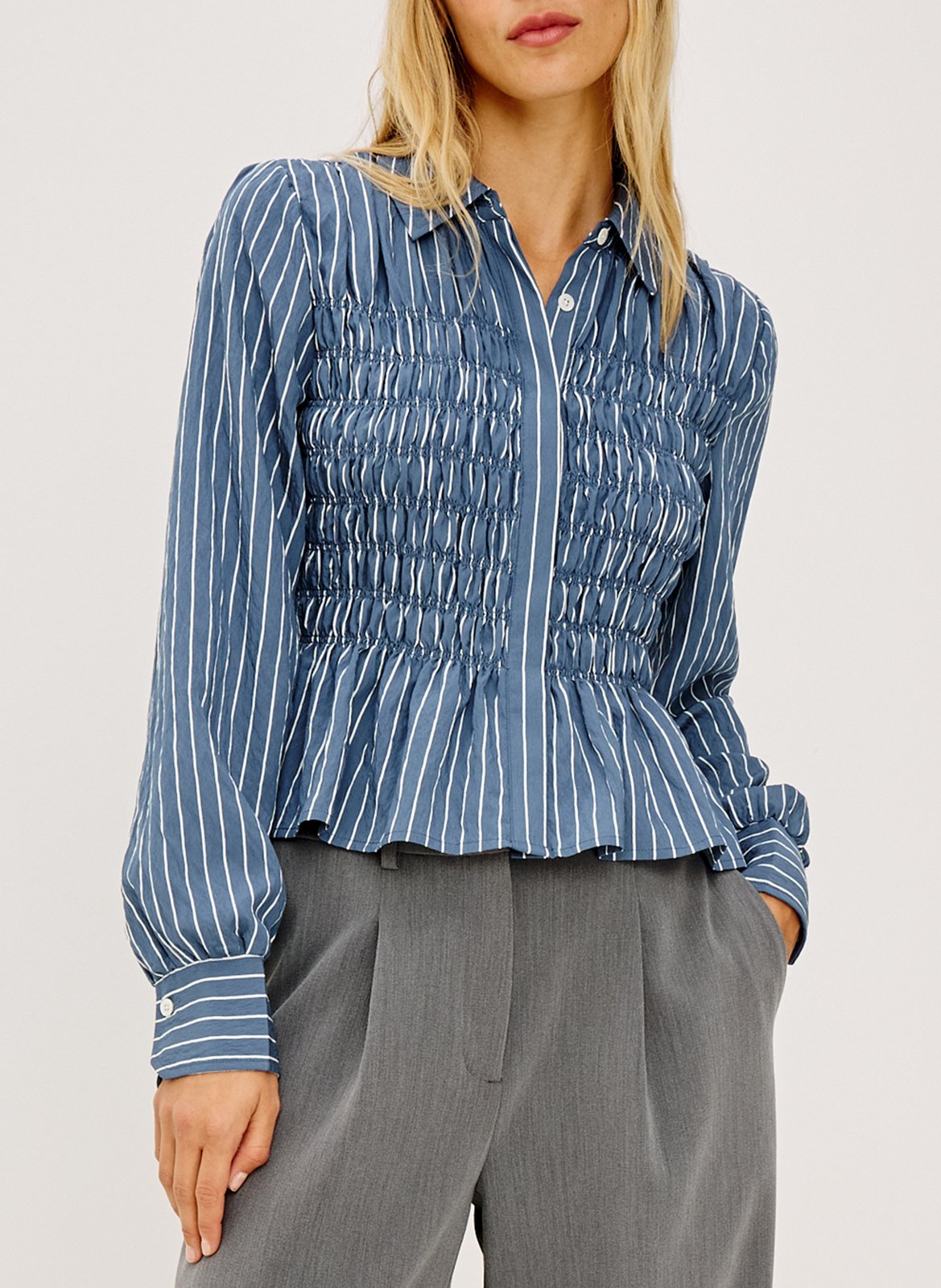 Chemise cintrée imprimée RAILS Bleu