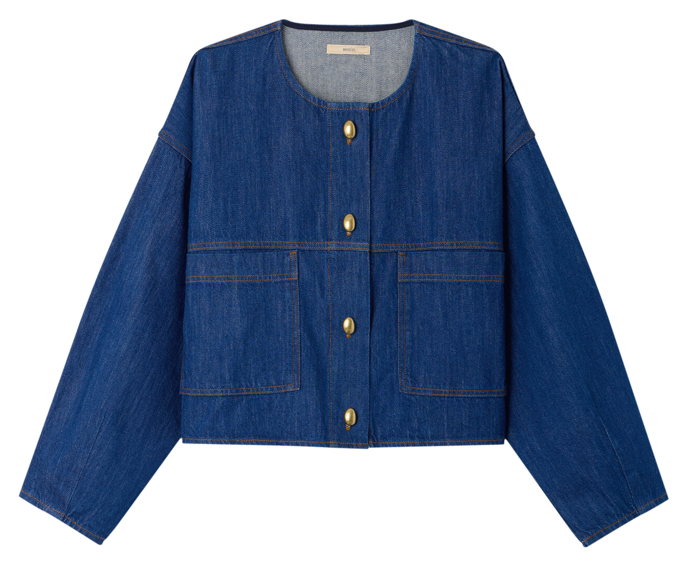 Veste courte en coton SESSUN Bleu