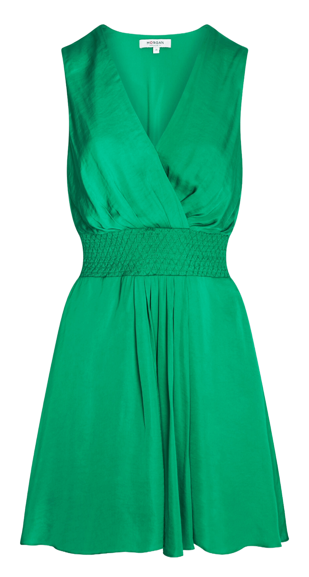 Short V-neck dress MORGAN Green