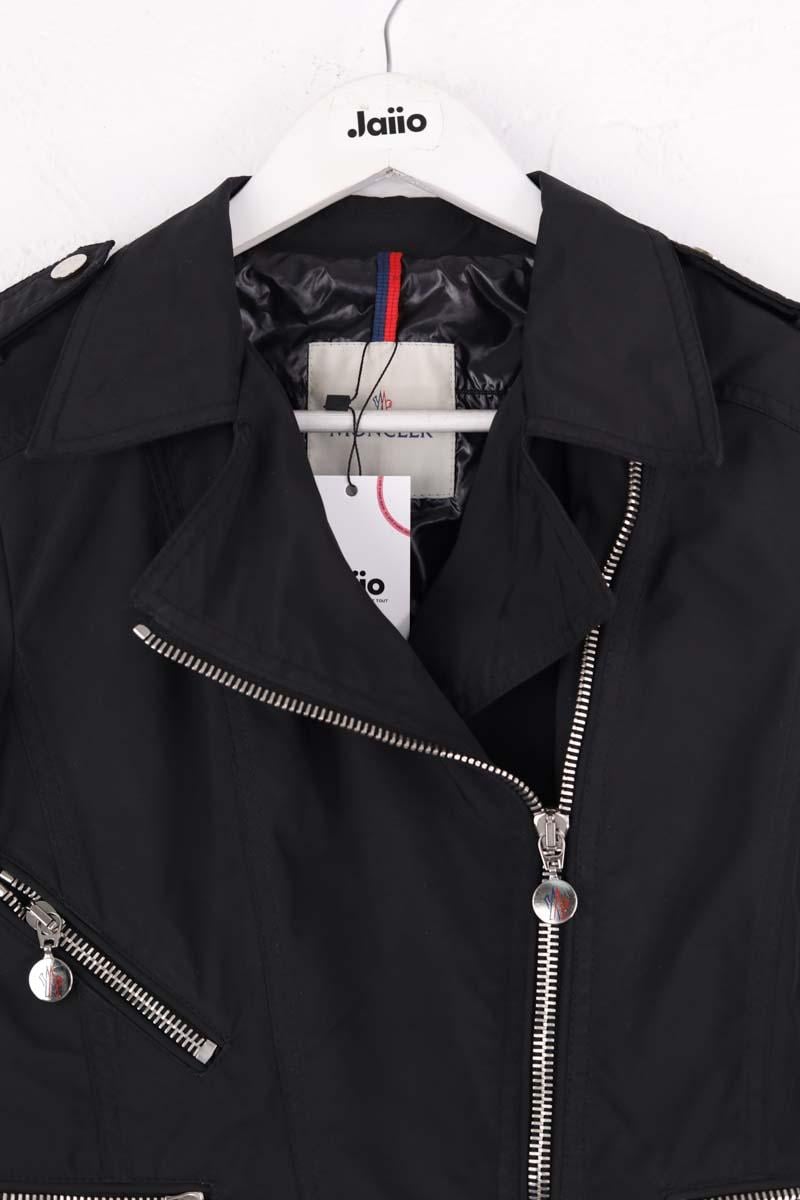 Regular-fit organic cotton jacket with sherpa collar MONCLER - Seconde Main Black