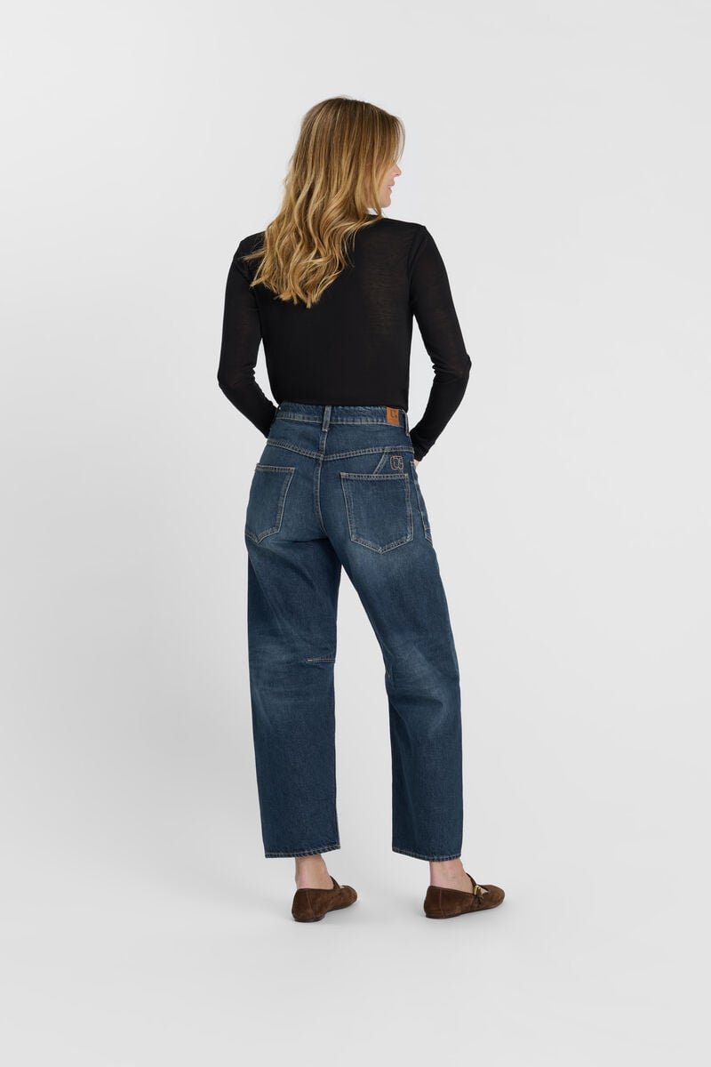 Loose jeans, wide leg, length 34 LE TEMPS DES CERISES Blue