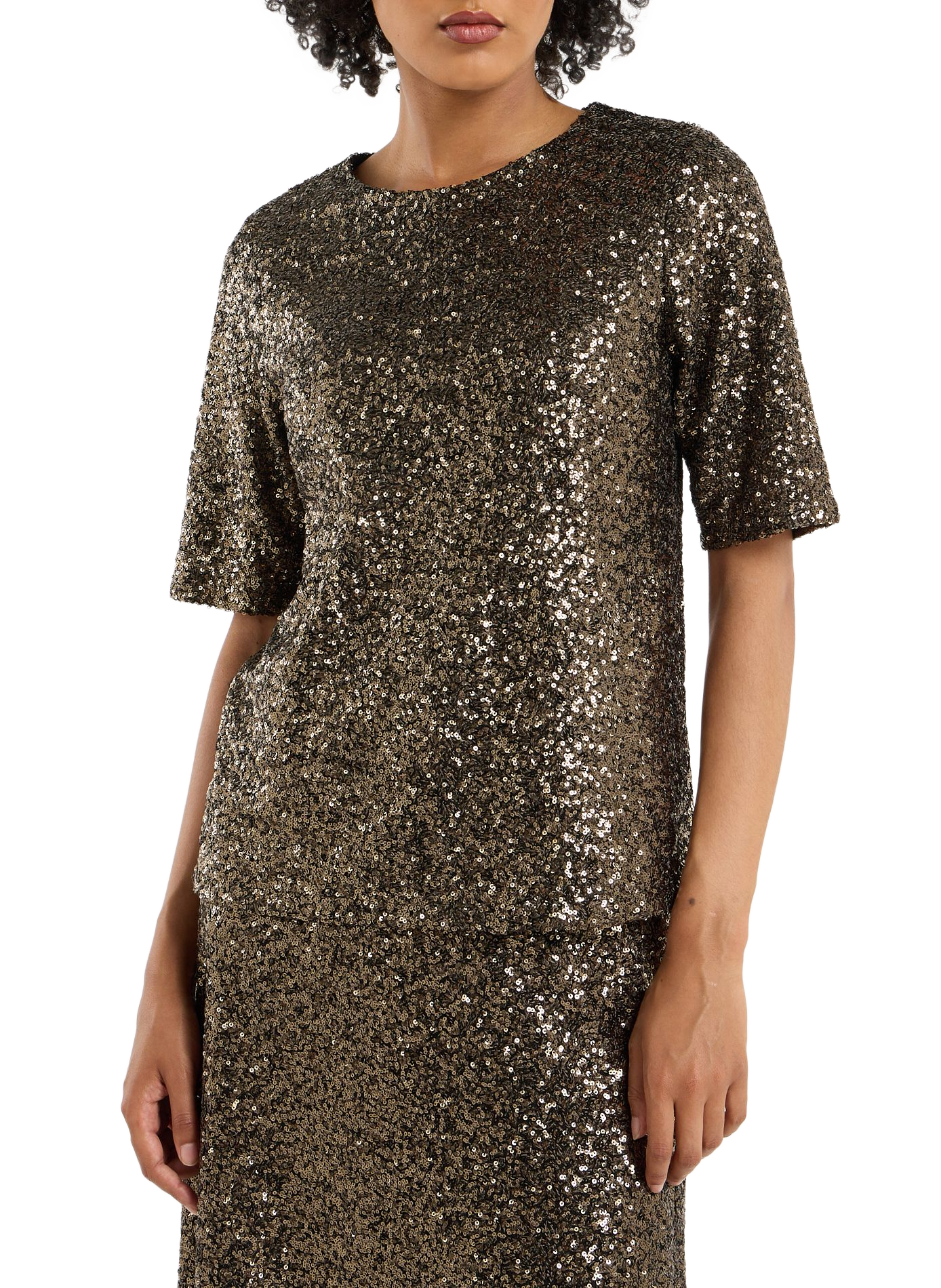 Sequin top SAISON 1865 Khaki