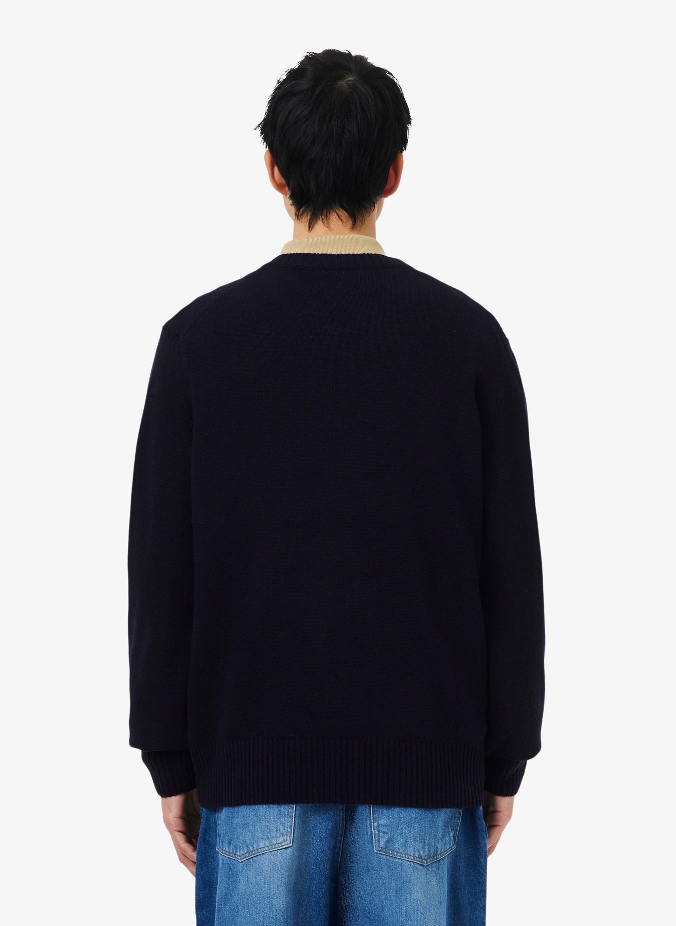 Fine wool sweater LACOSTE Blue