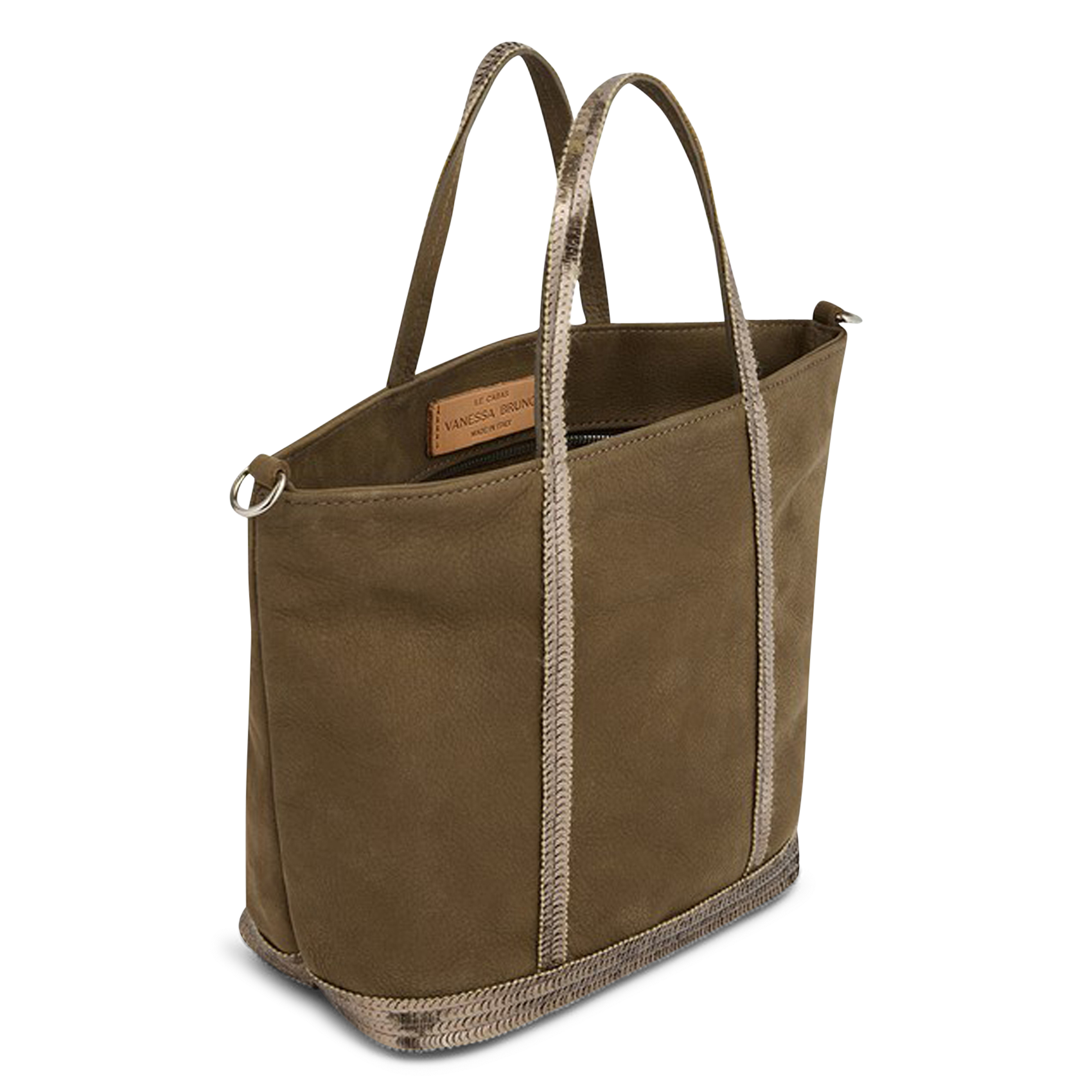 Leather tote bag VANESSA BRUNO Grey
