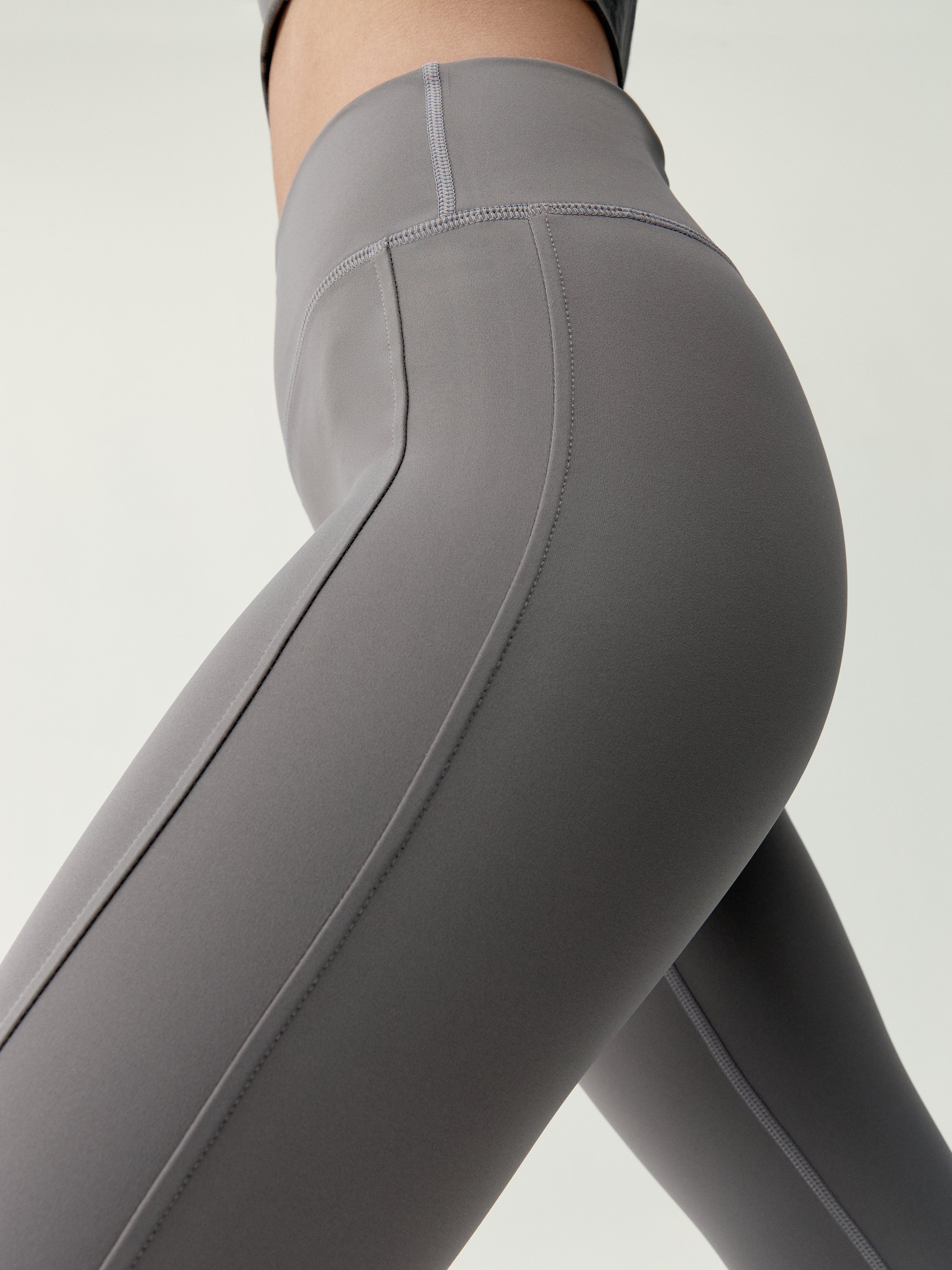 Women's high-rise quick-drying sports leggings BORN Brown