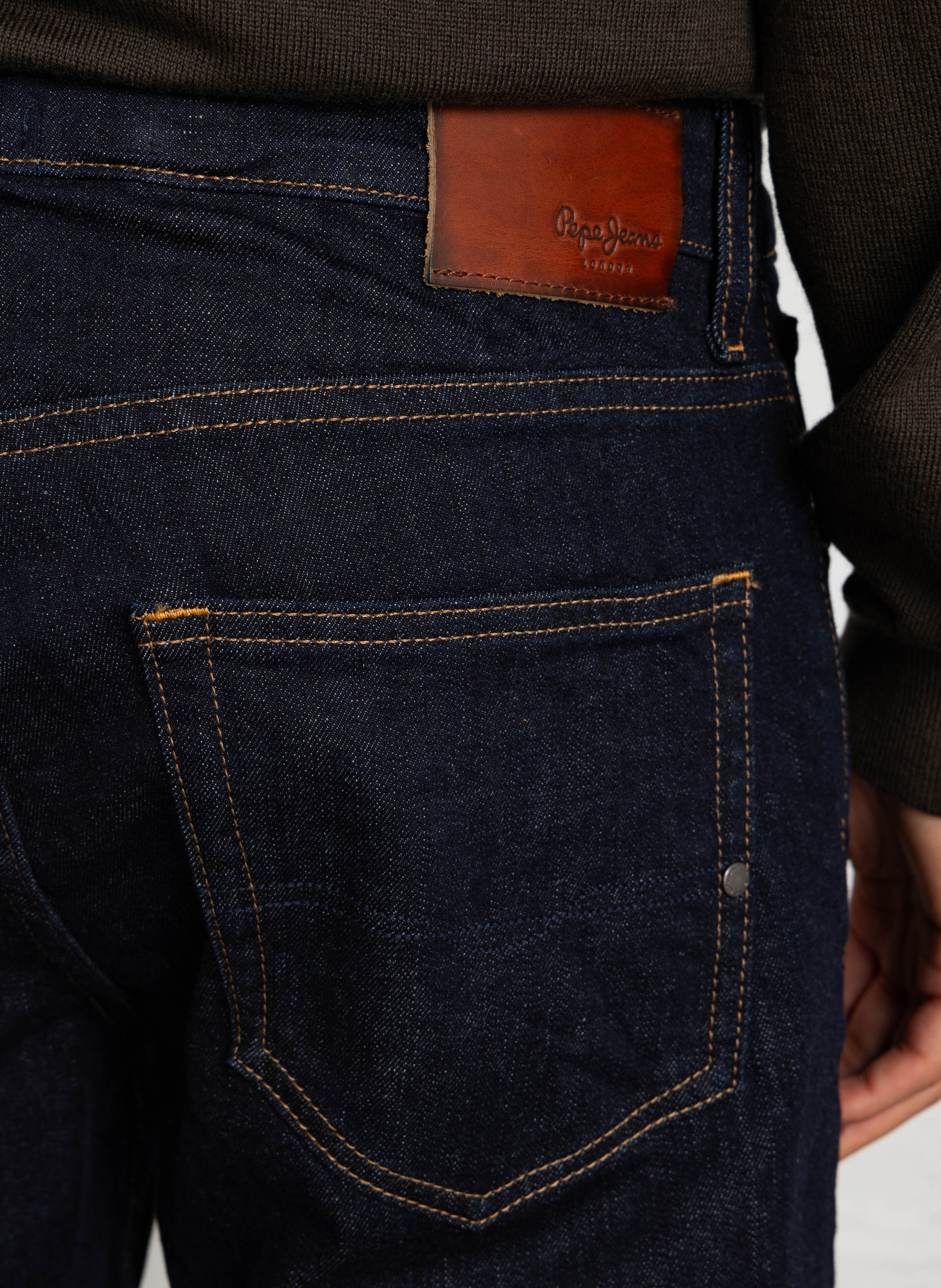 Cotton-blend straight-leg jeans PEPE JEANS Blue