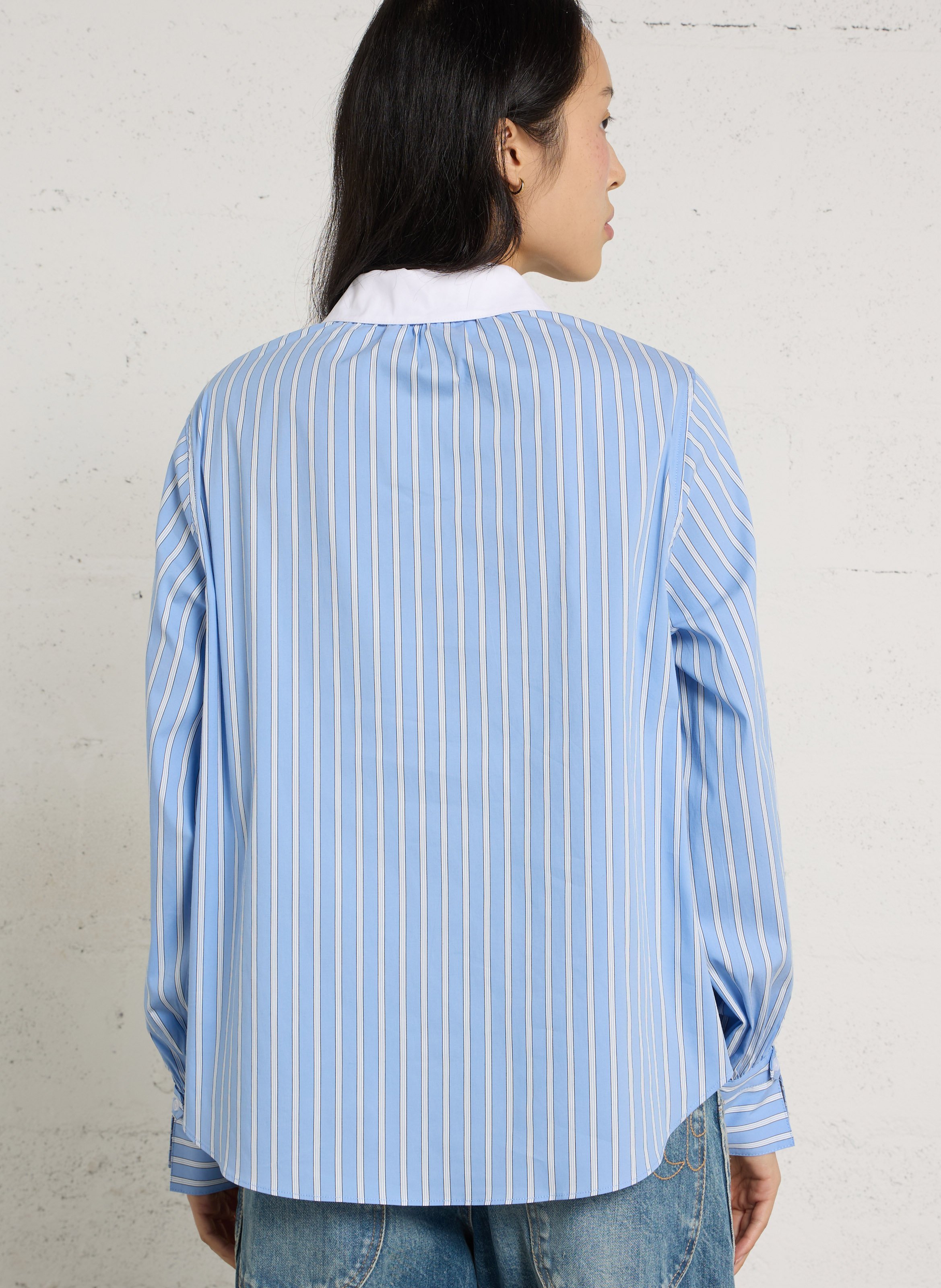 Chemise ample en coton mélangé SUD EXPRESS Bleu