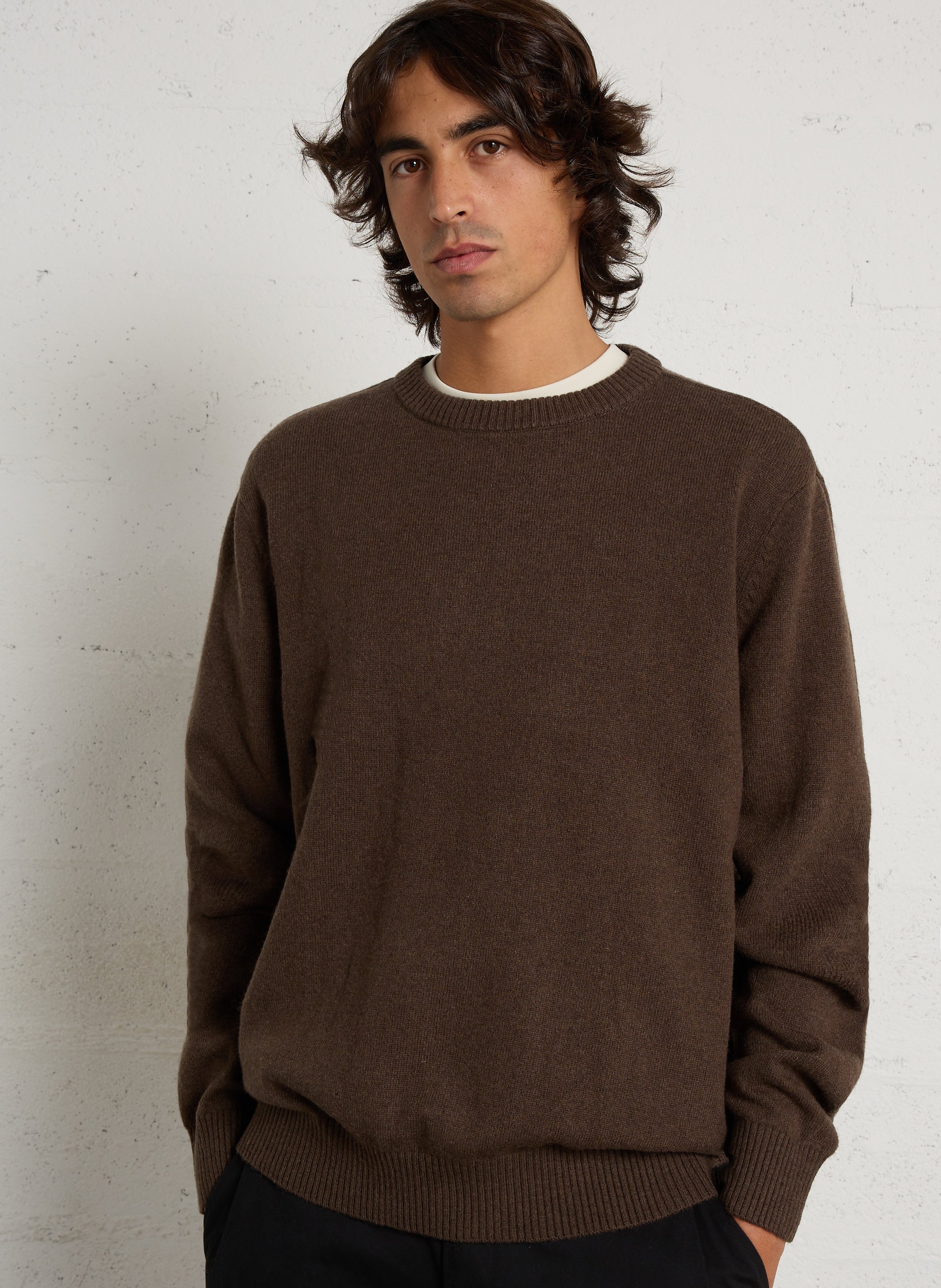 Pull droit col rond en laine mélangée MINIMUM
