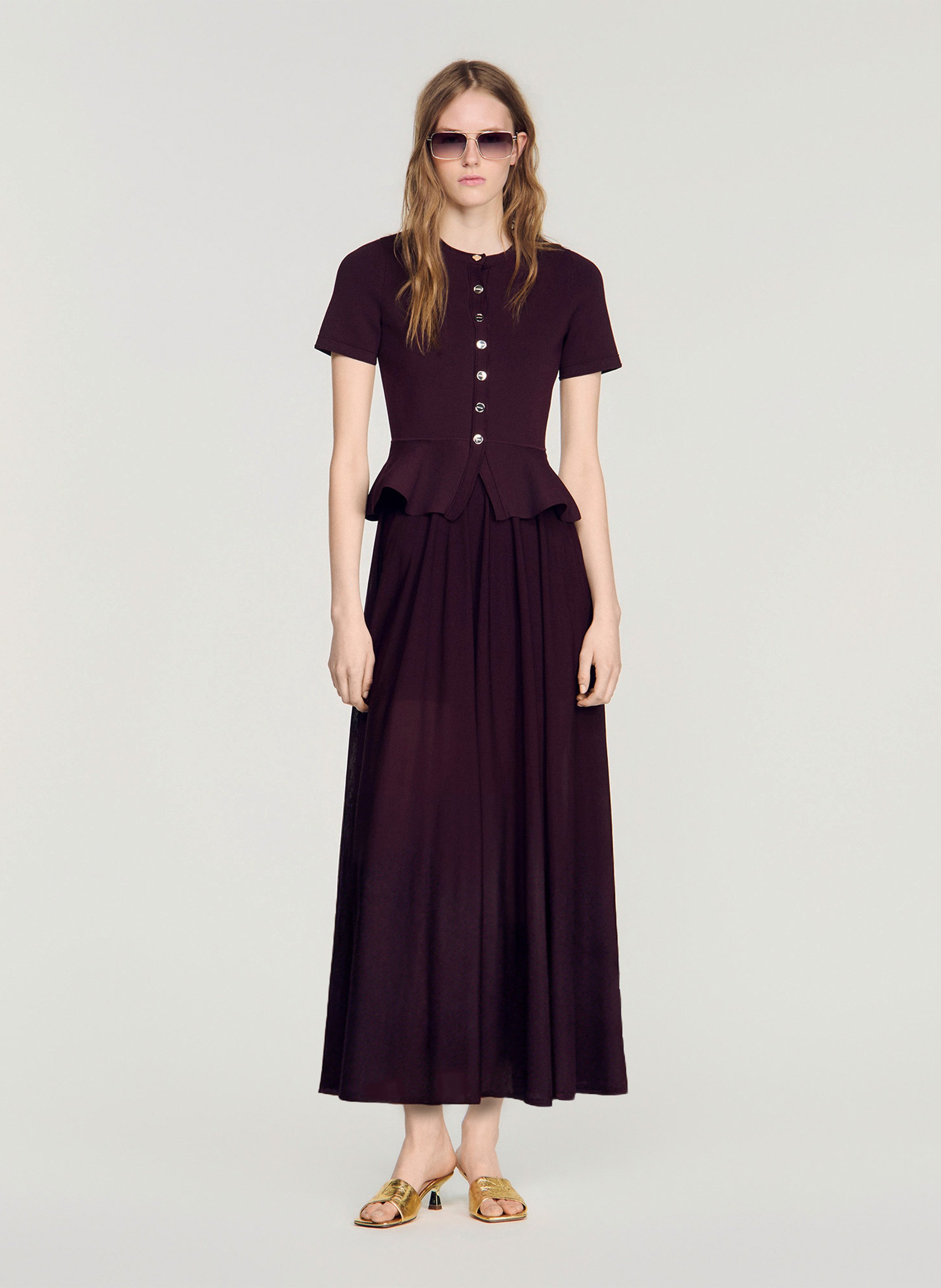 Lange jurk met ronde hals SANDRO