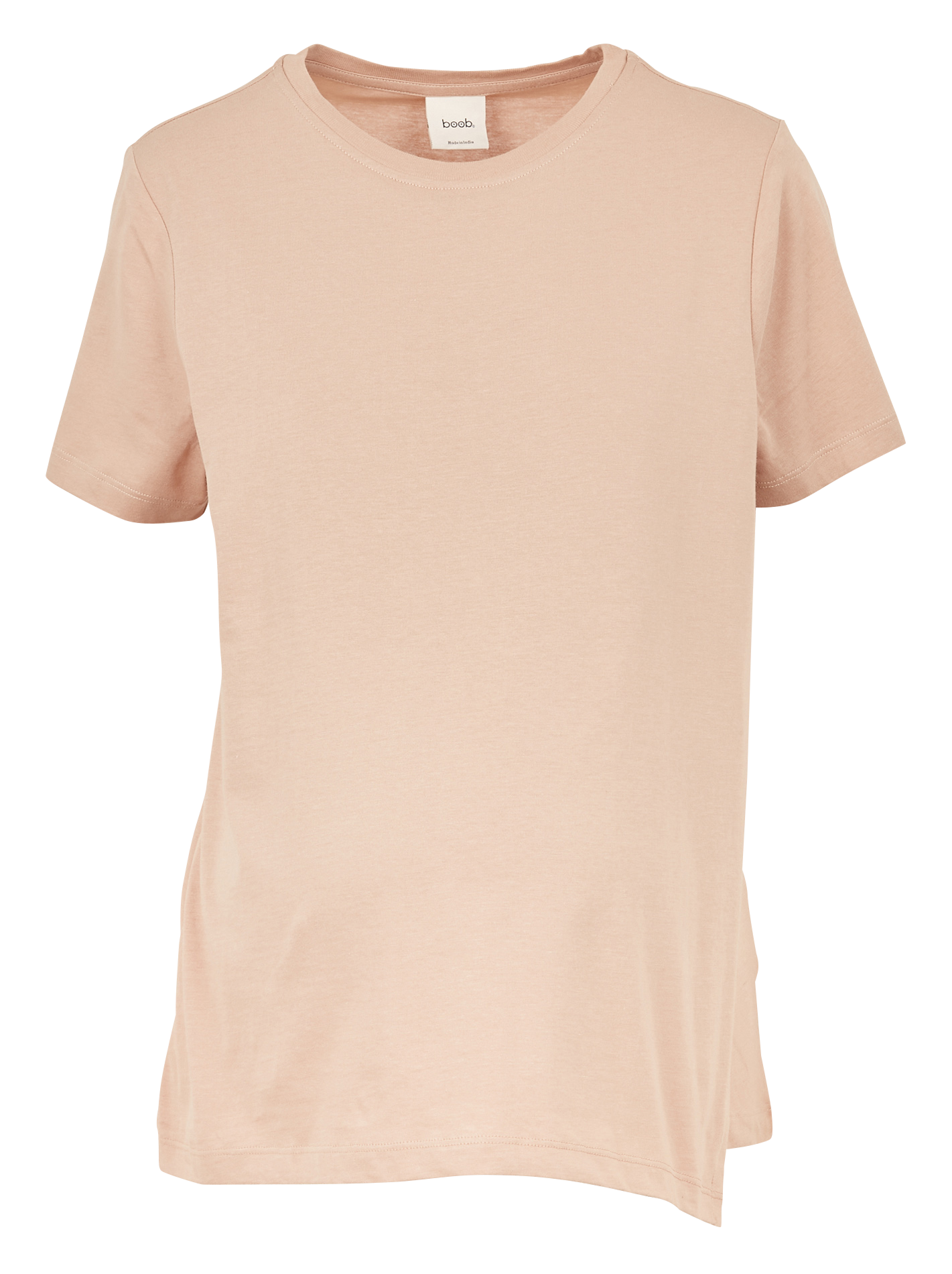 Tee-shirt col rond en coton bio  BOOB Beige