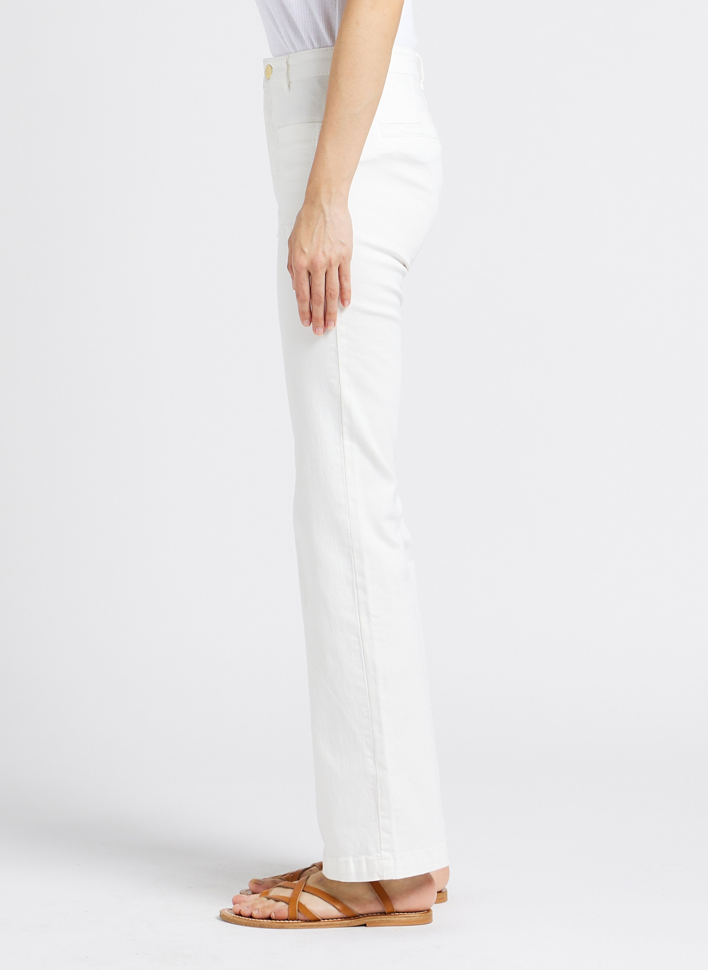 Rechte jeans van stretchkatoen LA PETITE ETOILE Beige