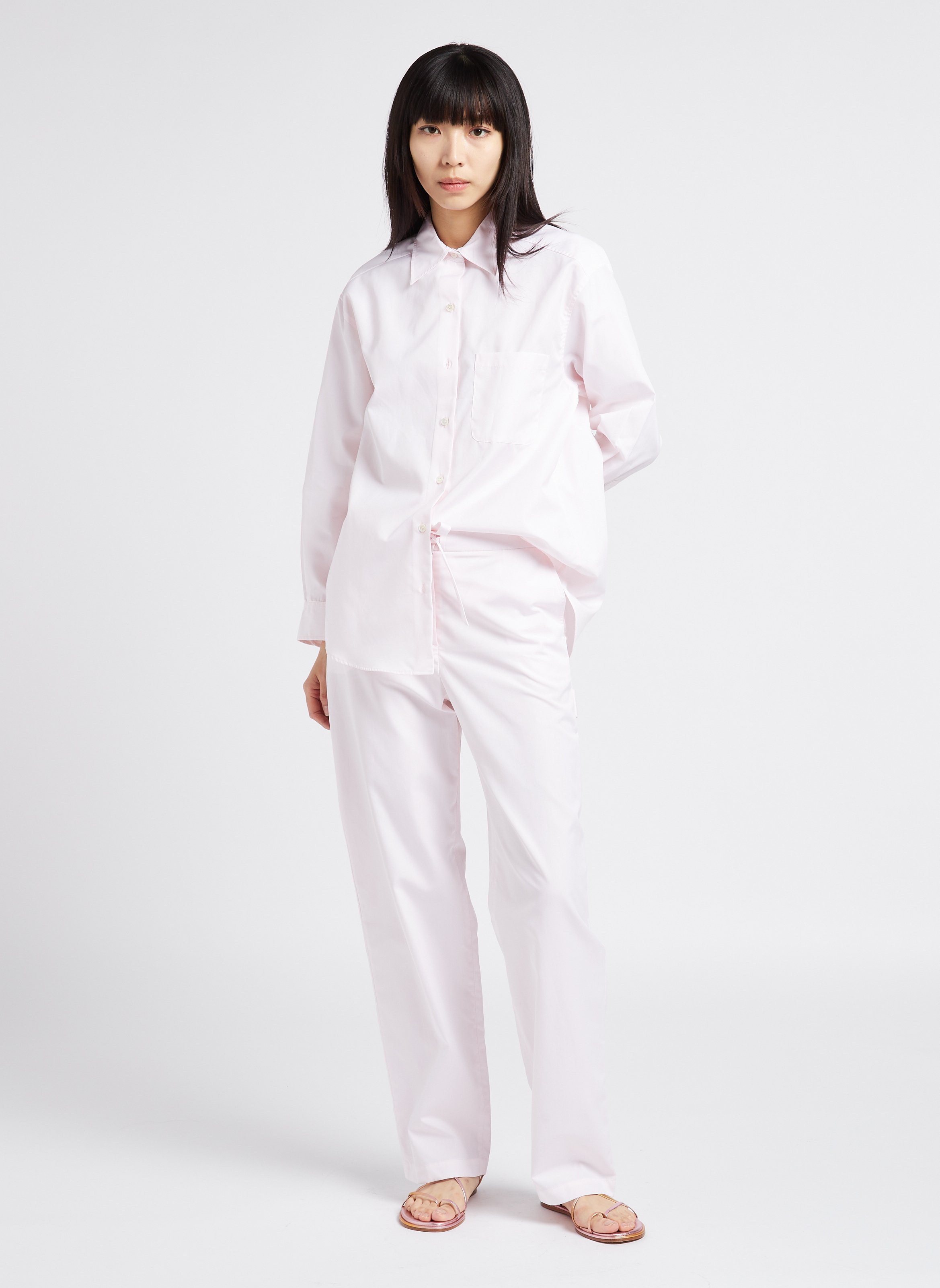 Chemise ample col classique en coton PAUL AND JOE Rose