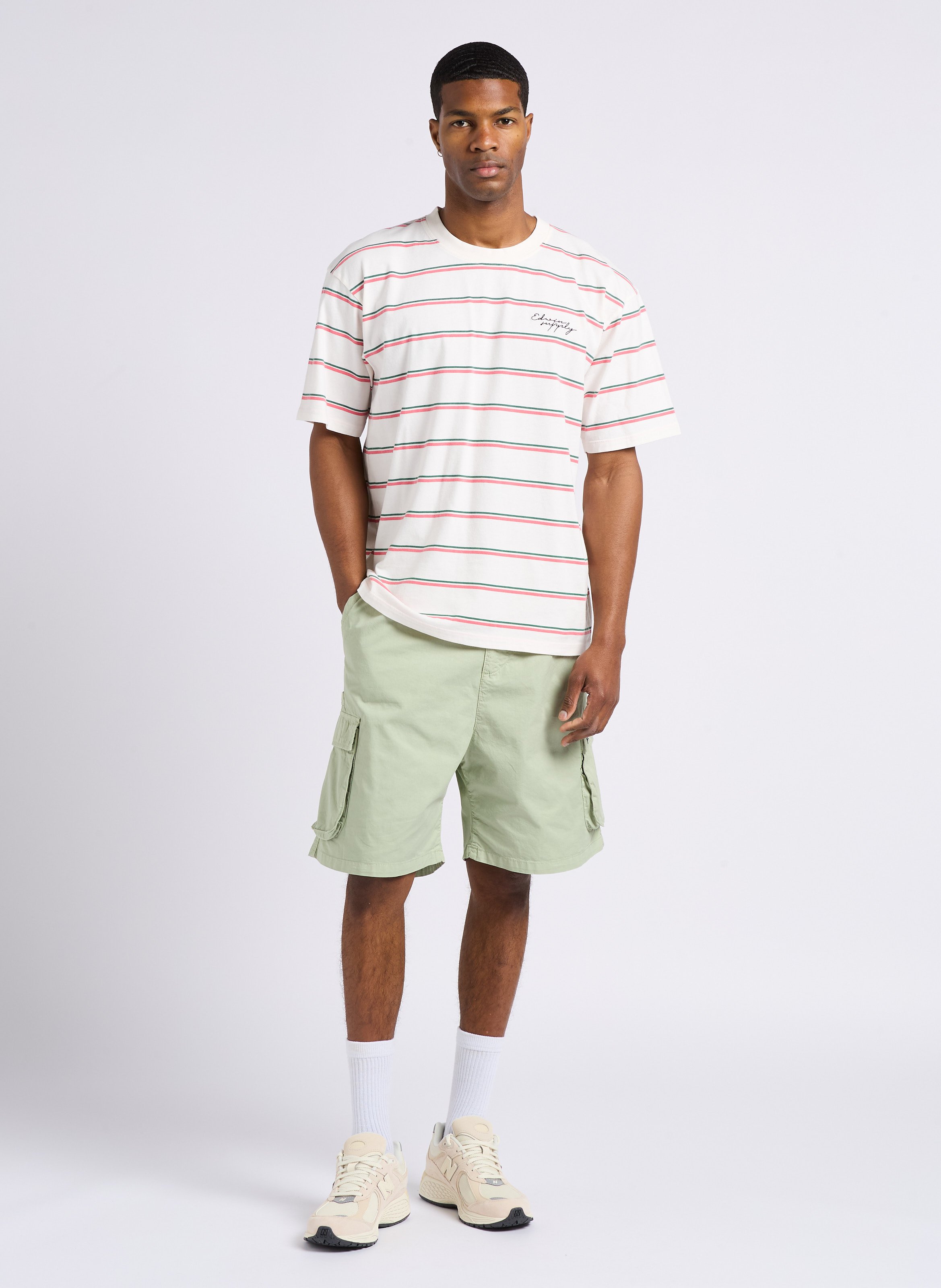 Straight cotton round-neck T-shirt EDWIN Multicolored