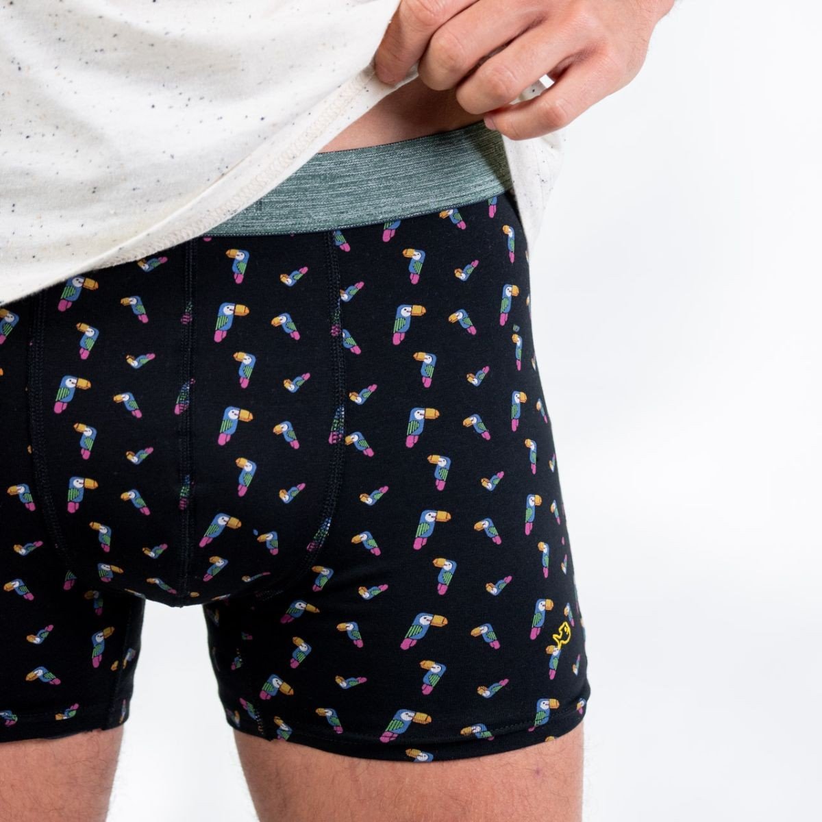 Organic cotton boxers BILLYBELT Black