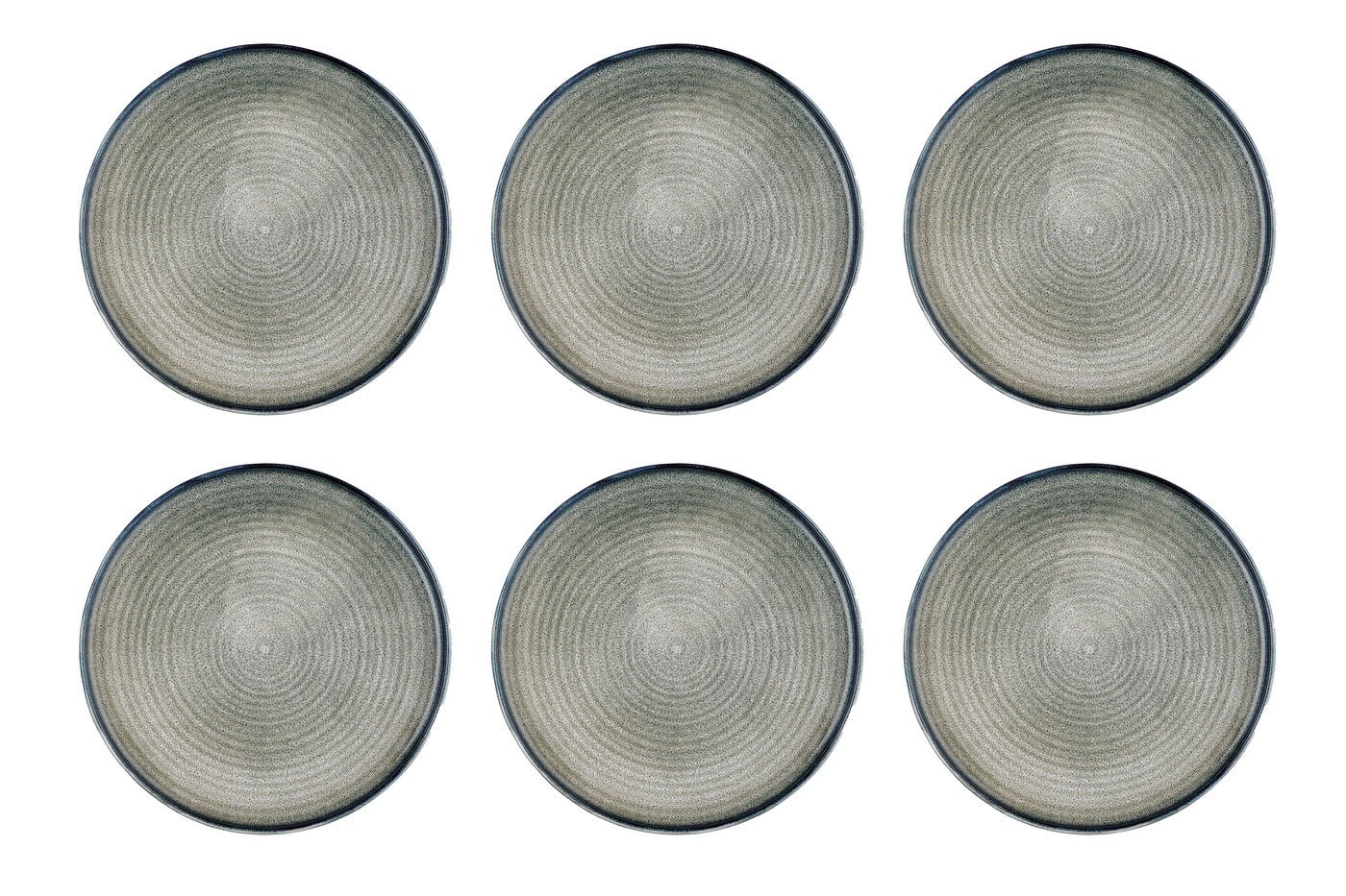 Zen plate ø28cm - 6 pieces - natural BJORN Grey