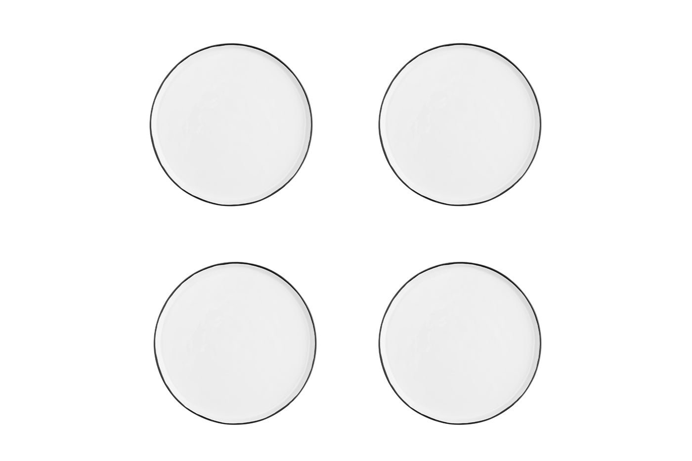 Pure plate ø21.5cm - 4 pieces - snow white BJORN White