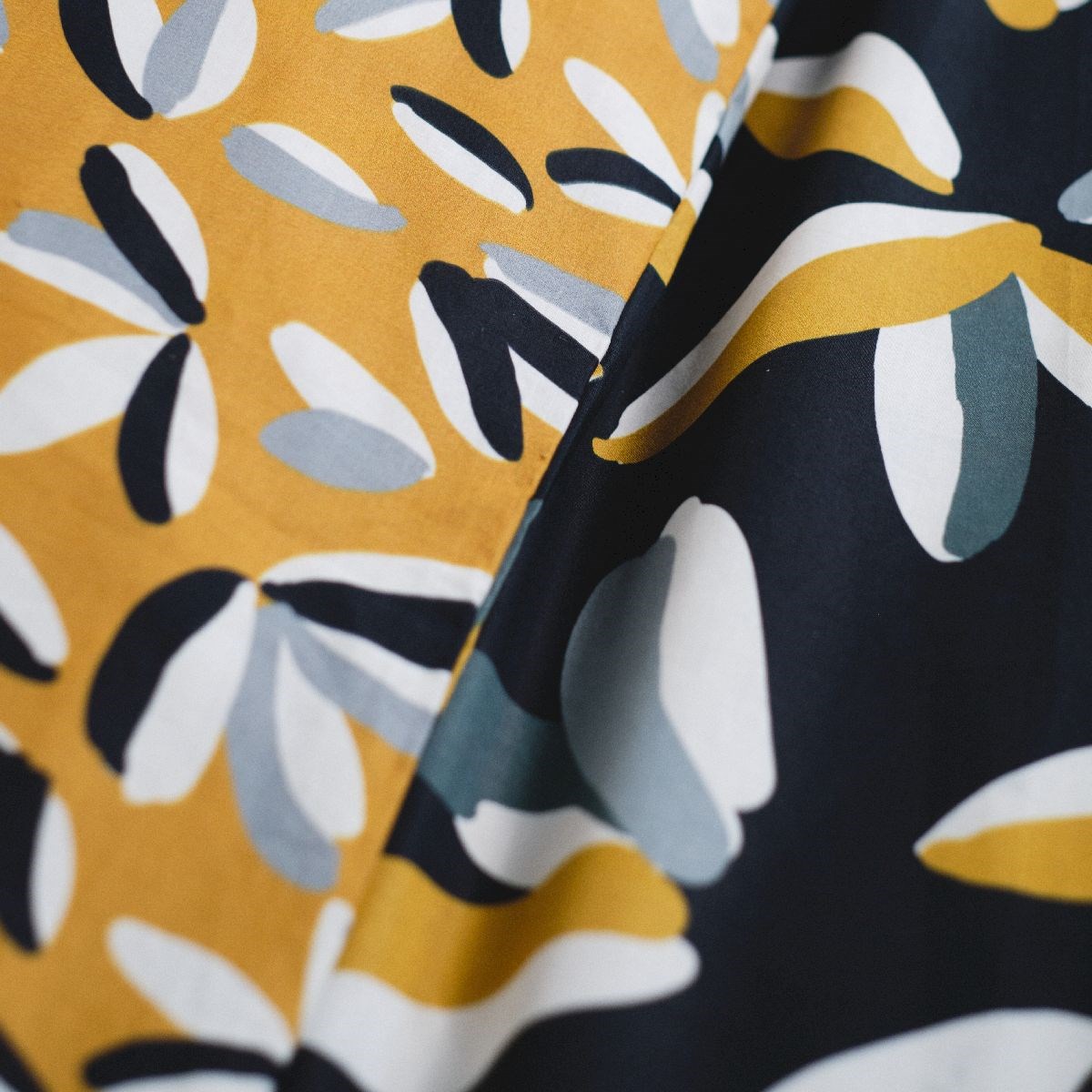 Printed cotton bedding set TODAY LINGE DE MAISON Yellow