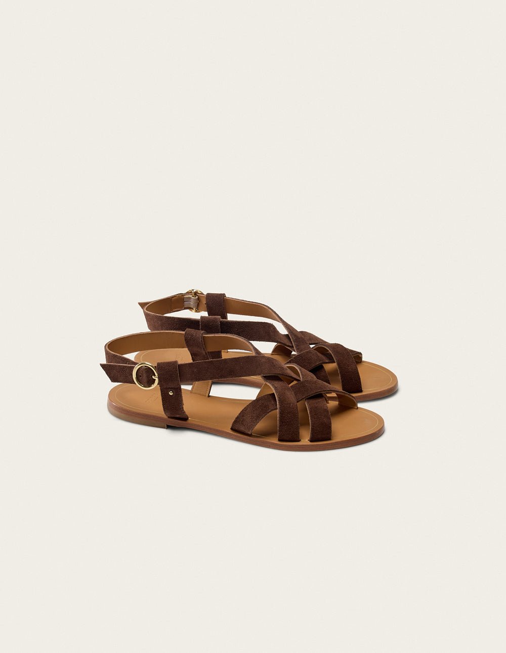 Faux leather sandals ODAJE EX. M.MOUSTACHE Brown