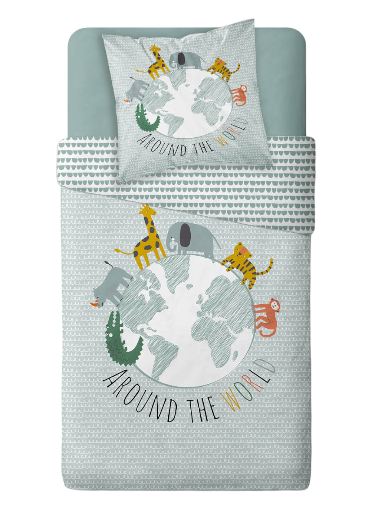 Printed cotton bed set TODAY LINGE DE MAISON Blue