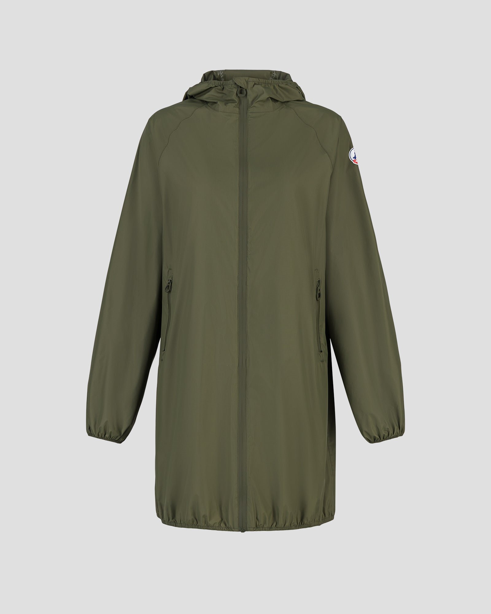 Glendale long hooded raincoat JOTT Green