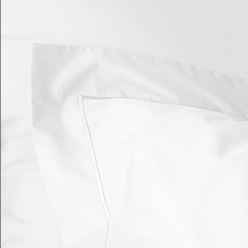 Cotton percale pillow case COTON PUR White