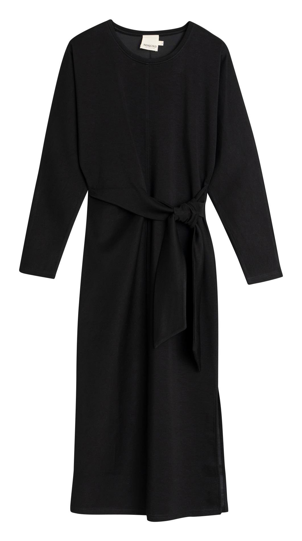 Round-neck midi dress INDI & COLD Black