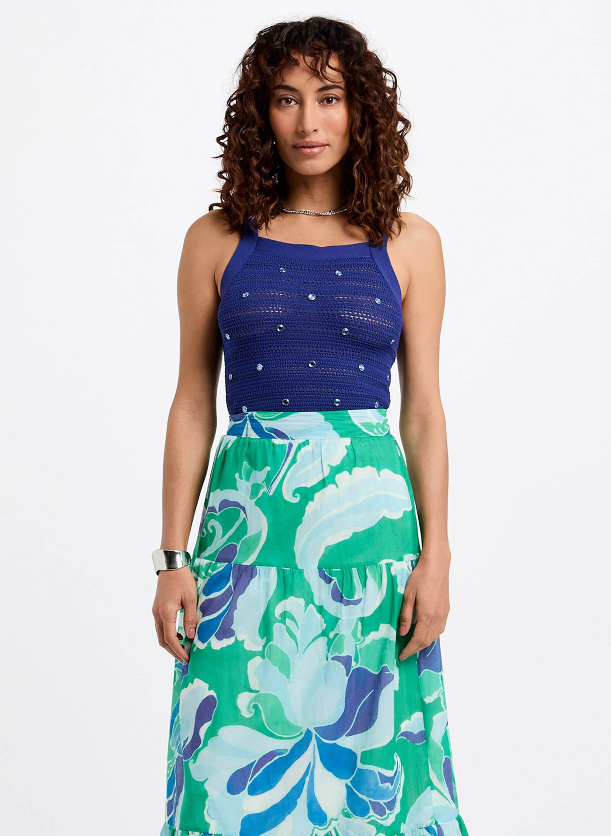 Jupe midi à imprimé floral MORGAN Multicolore