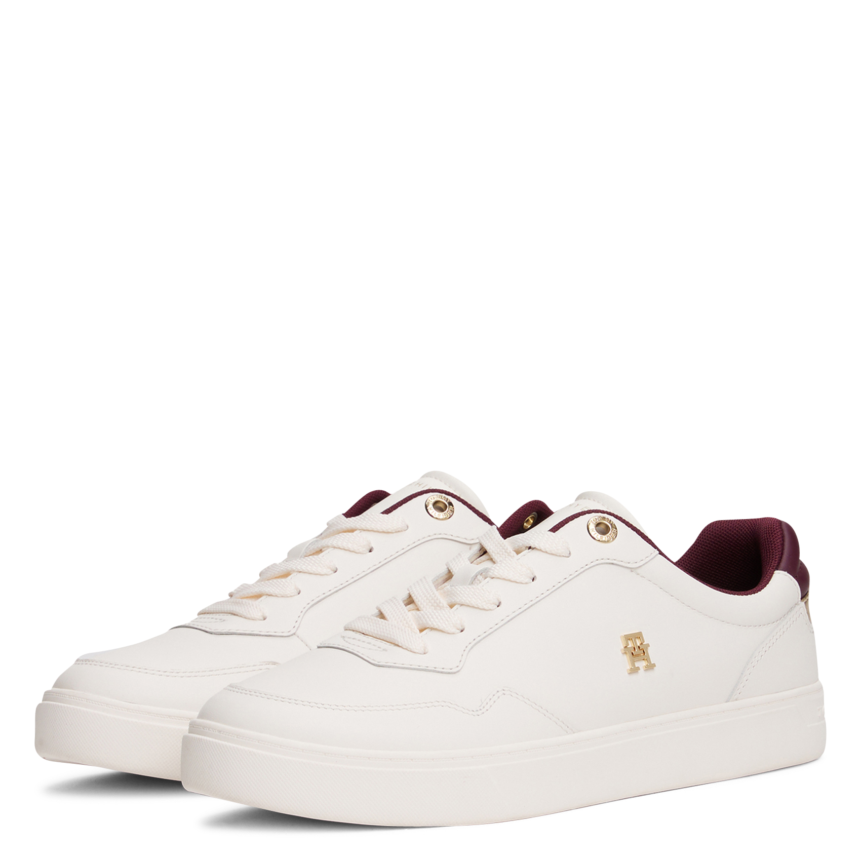 Baskets basses en cuir TOMMY HILFIGER Blanc