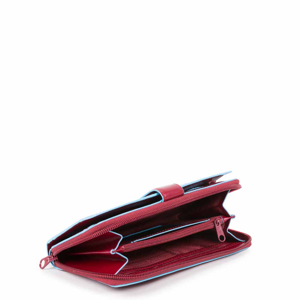 Babylon leather wallet PIQUADRO Red