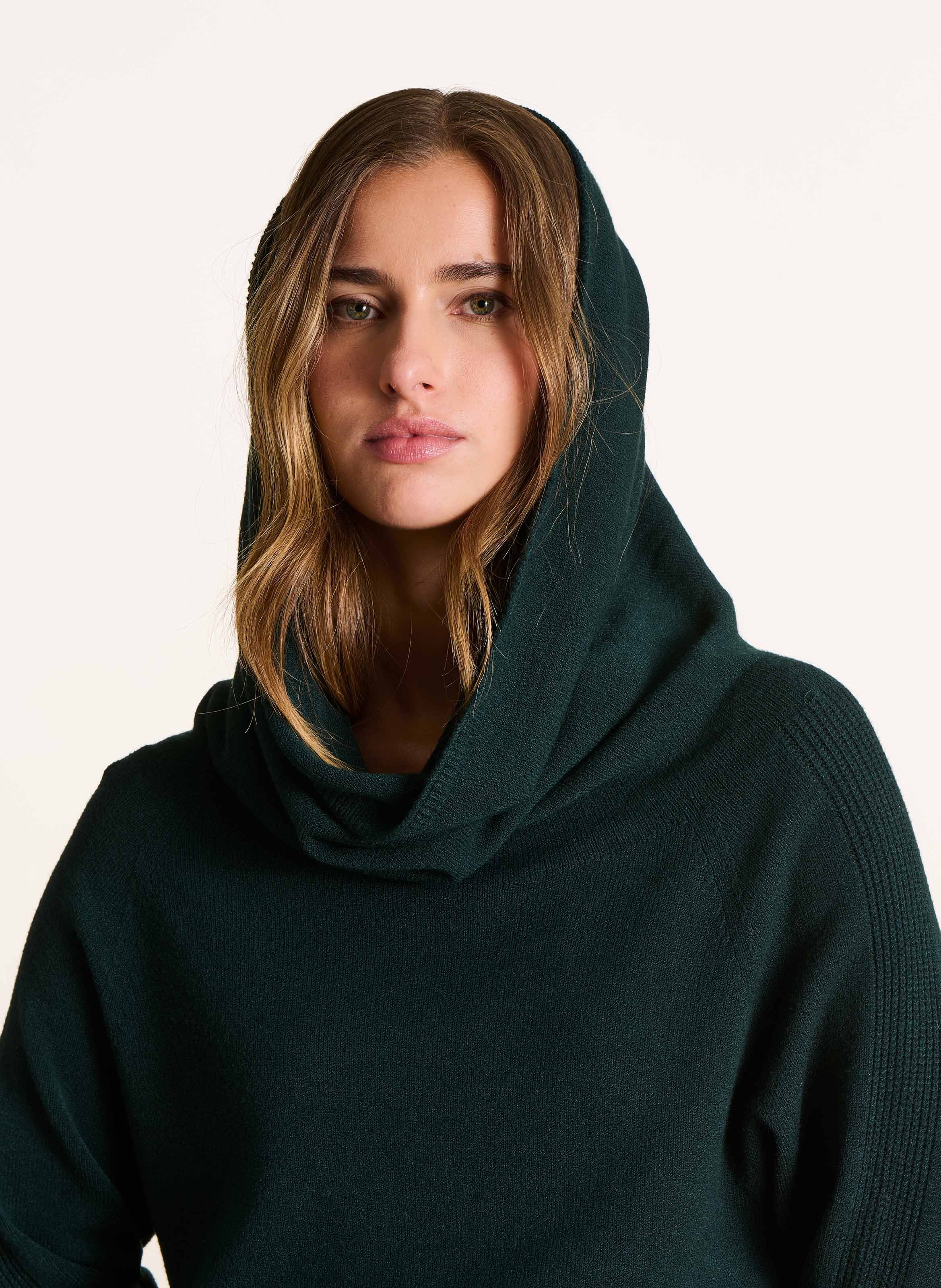 Pull col bénitier  Bleu