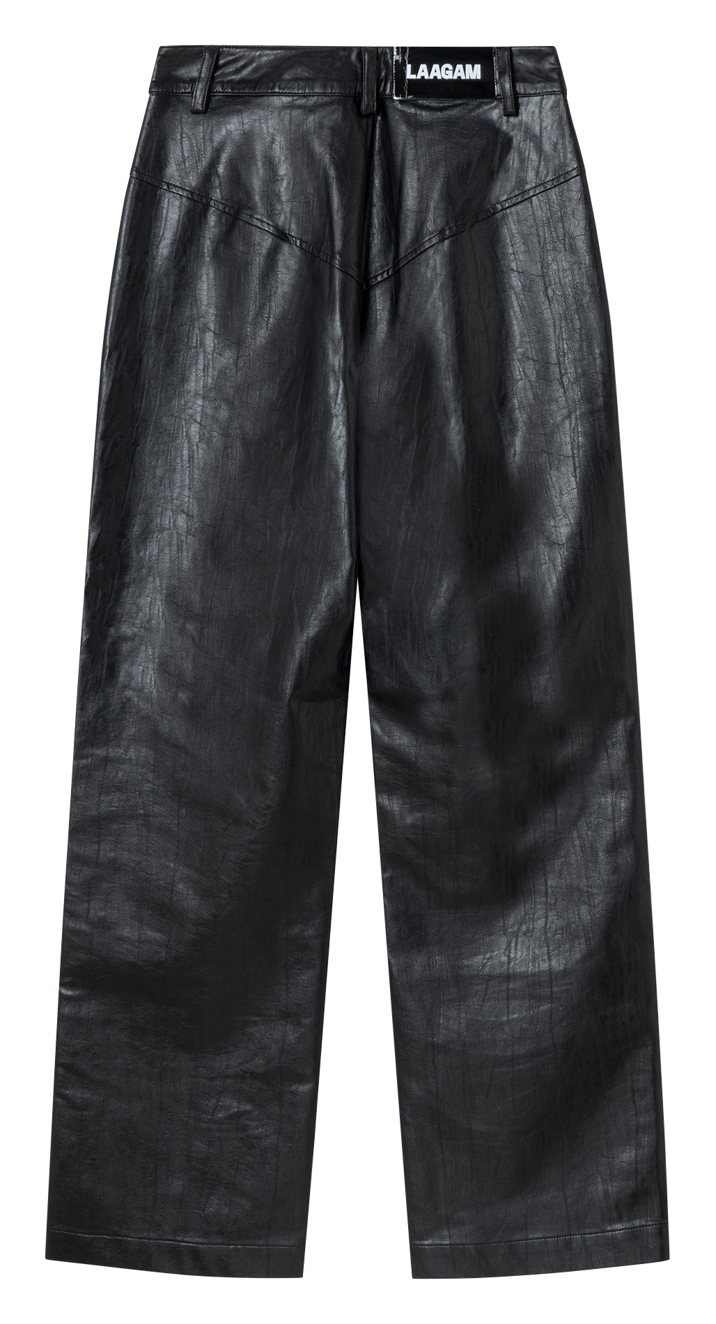 Leather-effect straight-leg pants LAAGAM Black