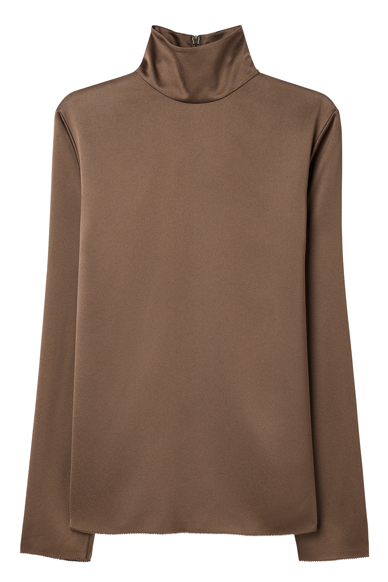 Satin high-neck top FILIPPA K Brown
