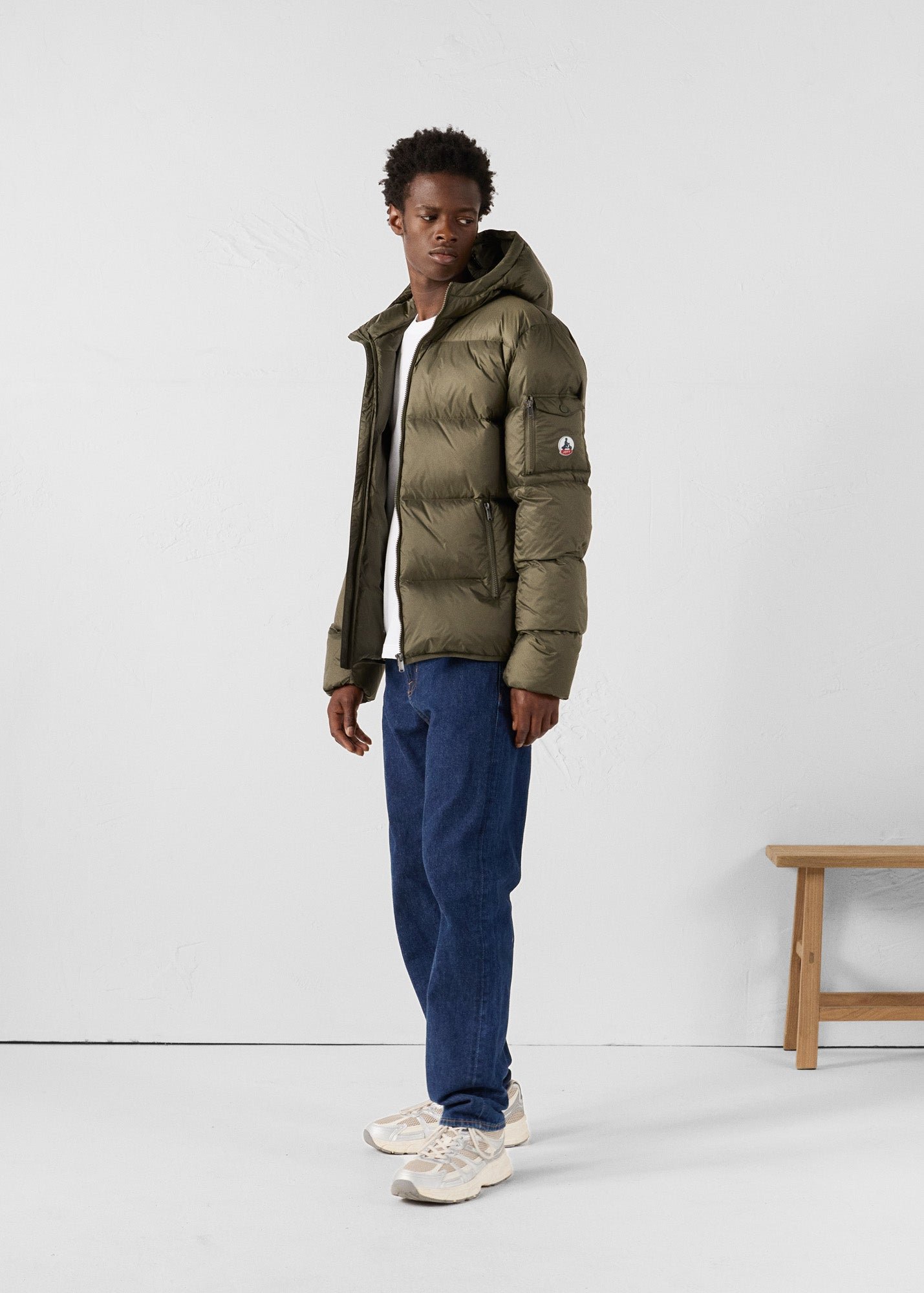 Java hooded puffer jacket for extreme cold JOTT Green