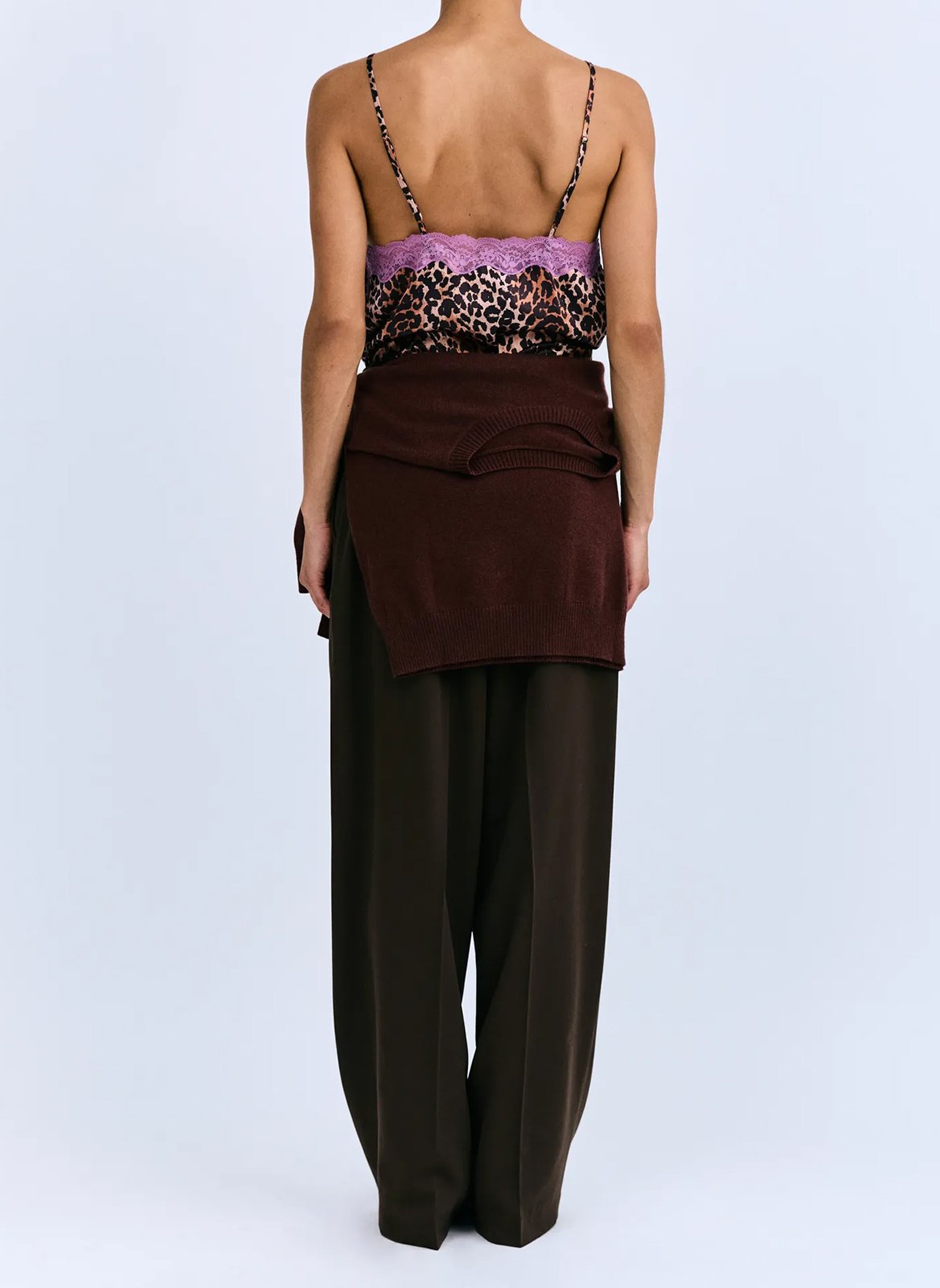 Seiden-Camisole mit Print LOVE STORIES Braun